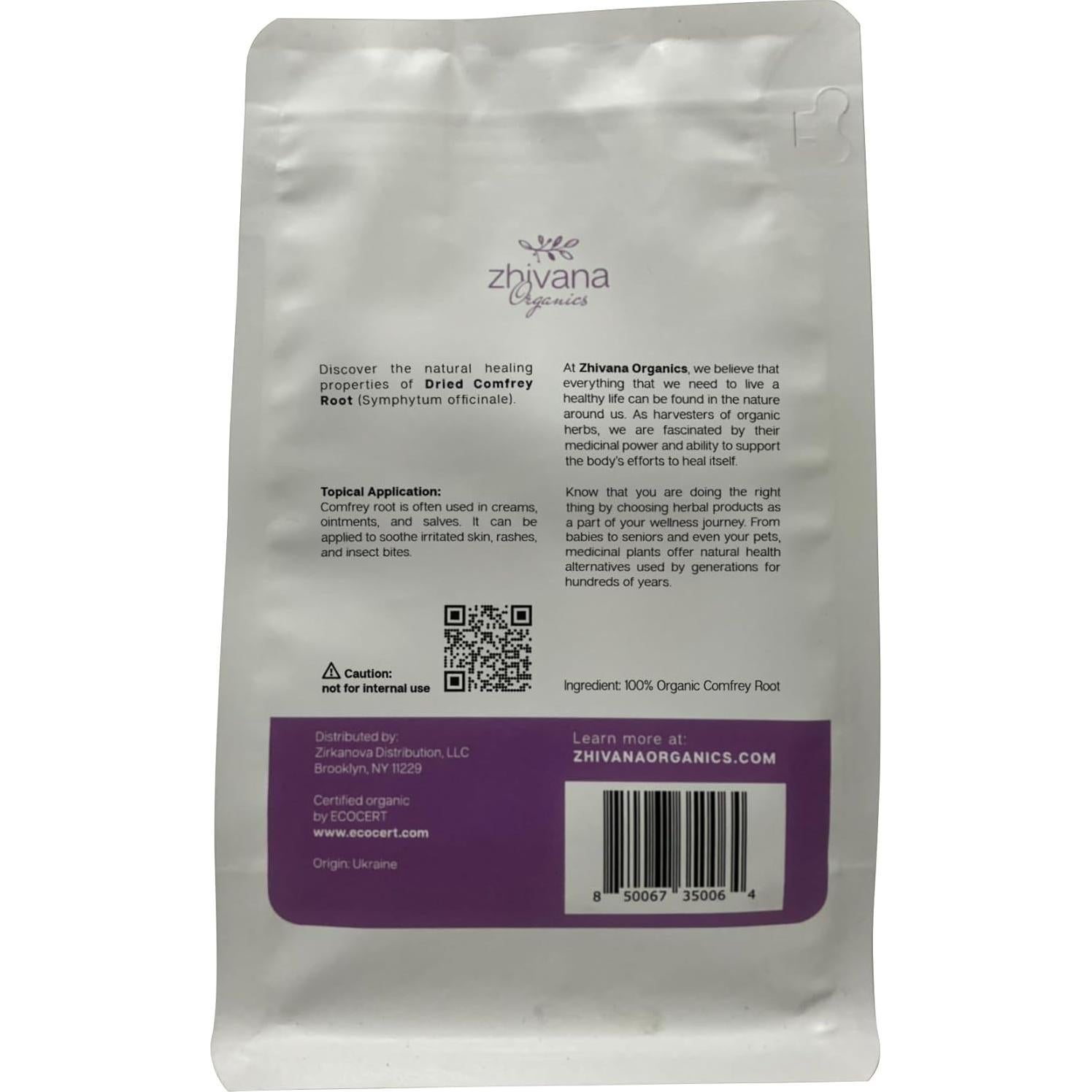 Raíz de Consuelda Orgánica 113.4 g - Hierba Curativa para Piel y Huesos