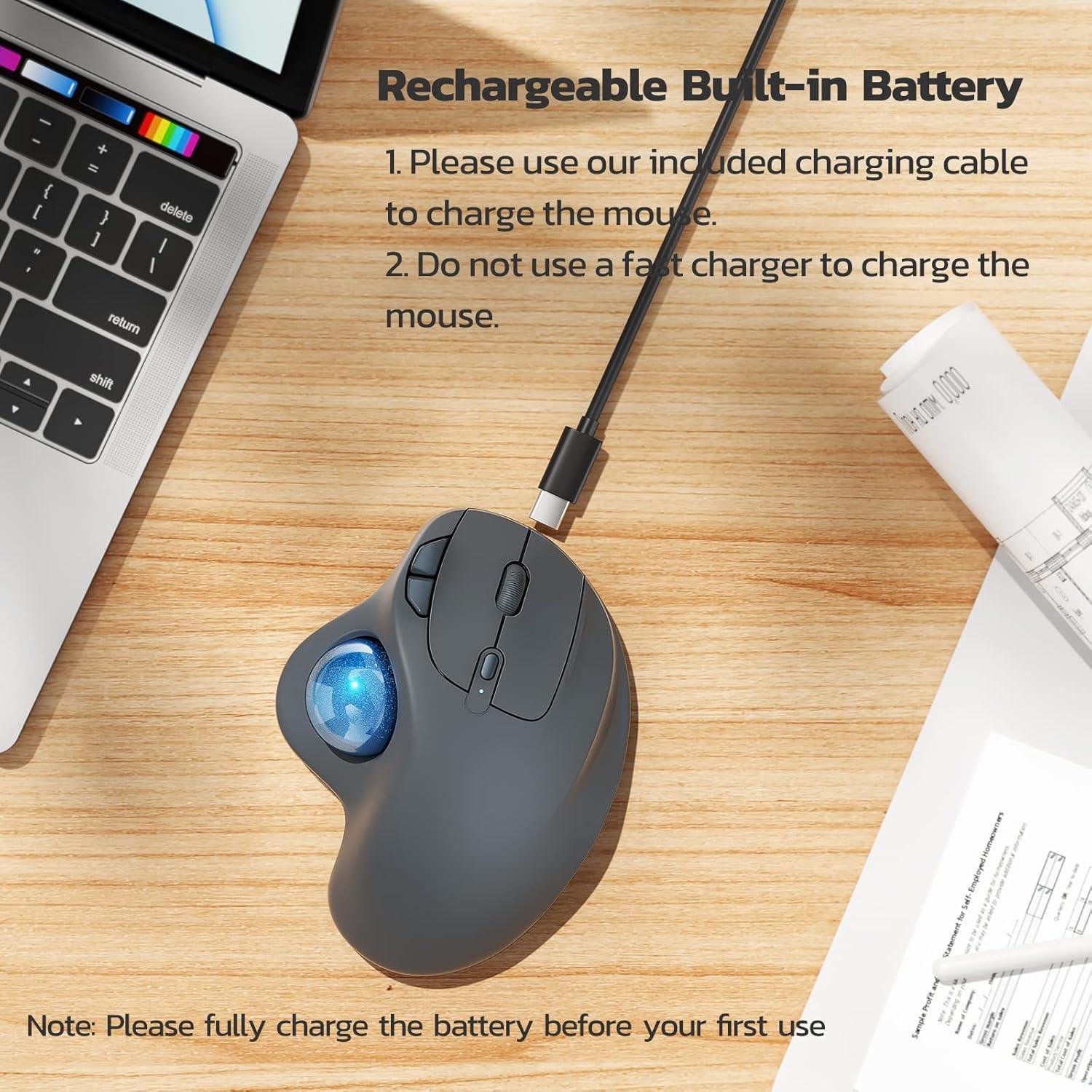 Ratón Trackball Nulea M501 Inalámbrico Ergonómico