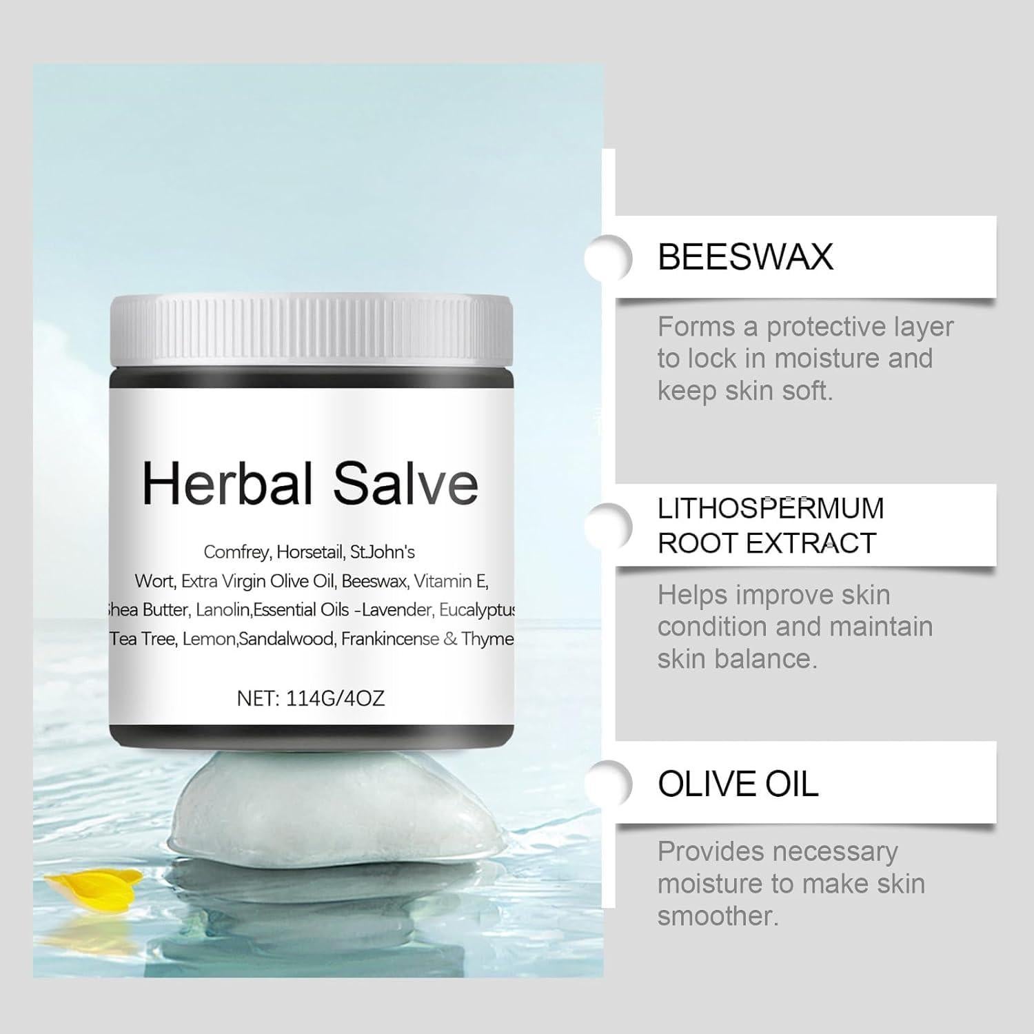 Ungüento Herbal Orgánico Deuiosna 2pcs 4oz para Cuerpo