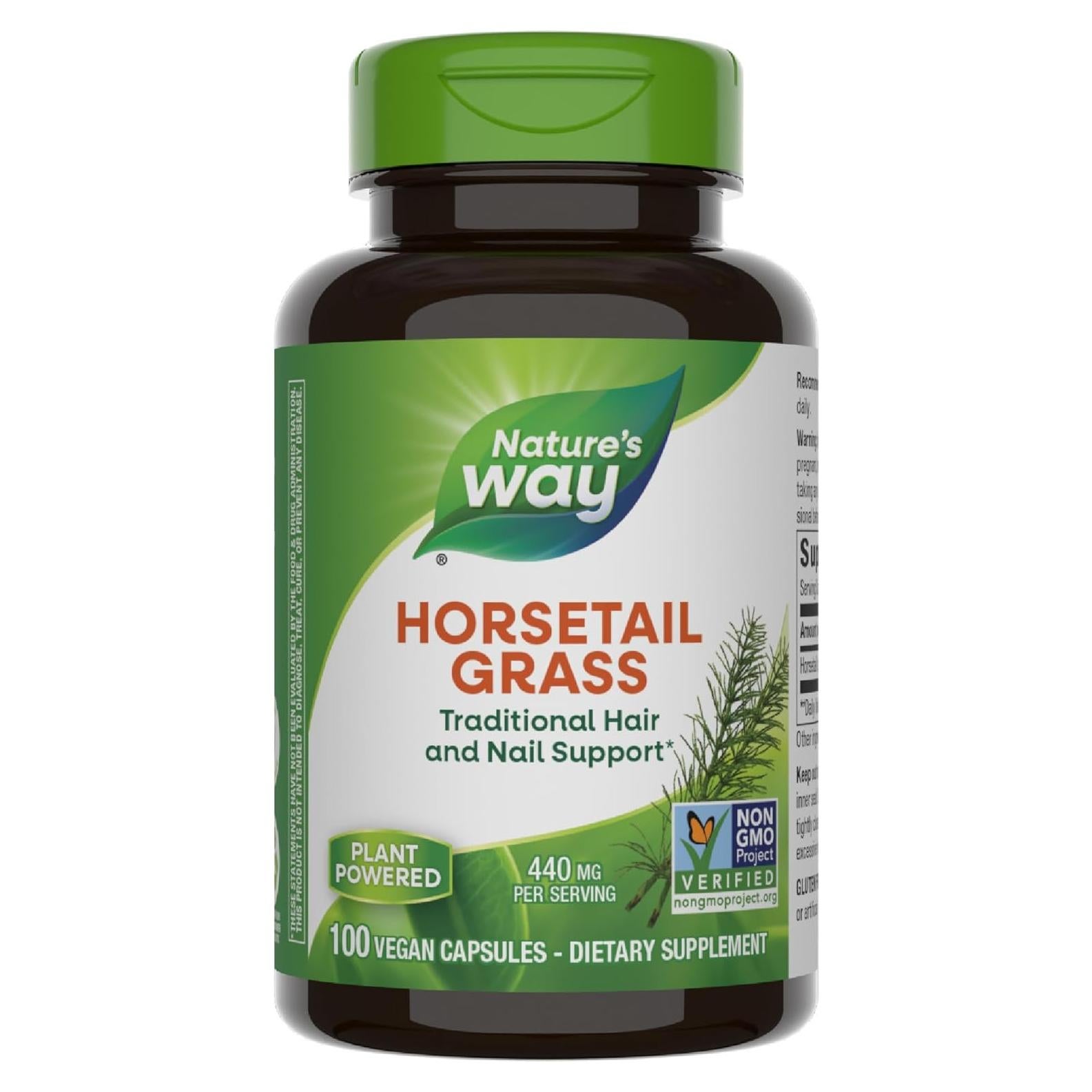 Hierba de Cola de Caballo Nature's Way 440 mg 100 Cápsulas Veganas