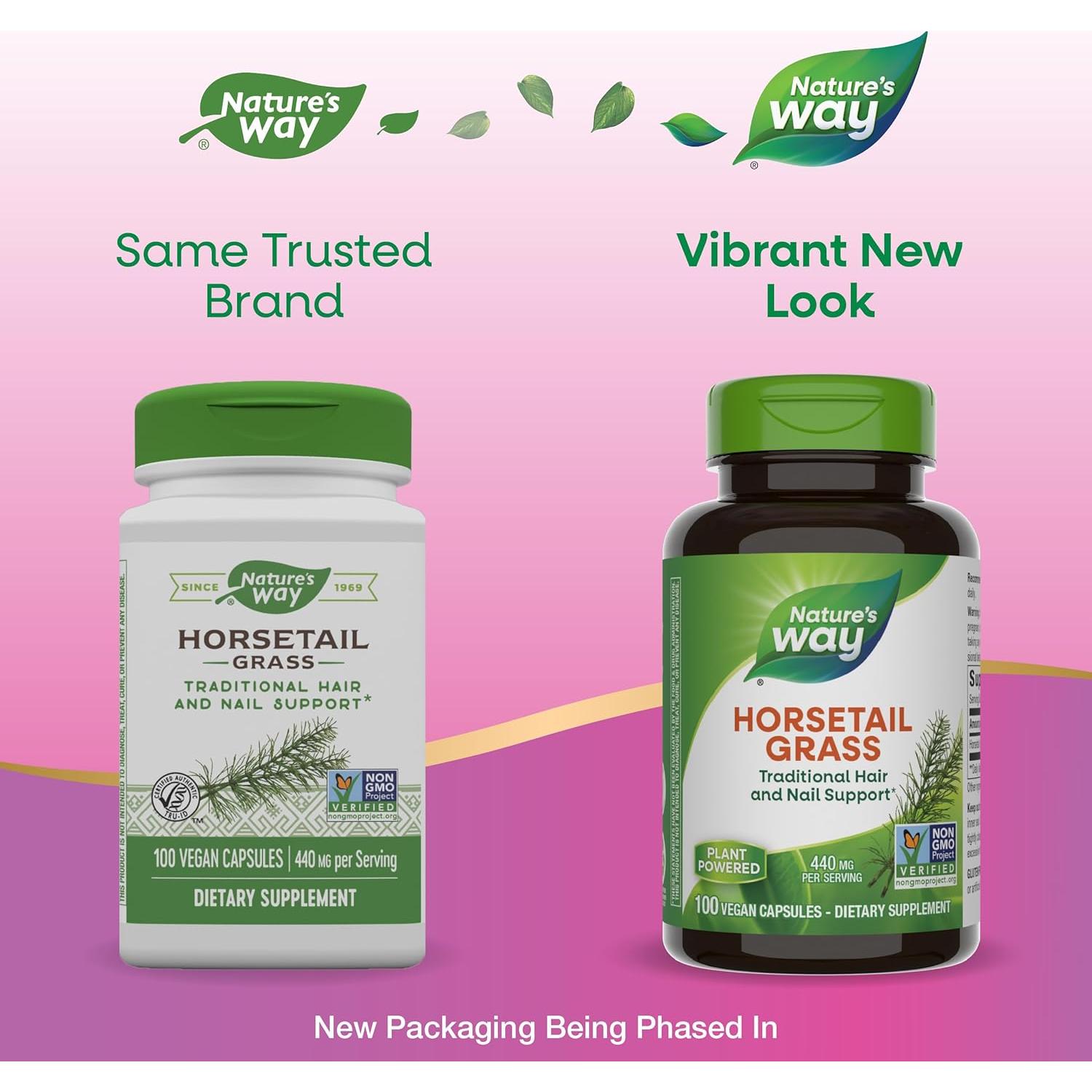 Hierba de Cola de Caballo Nature's Way 440 mg 100 Cápsulas Veganas