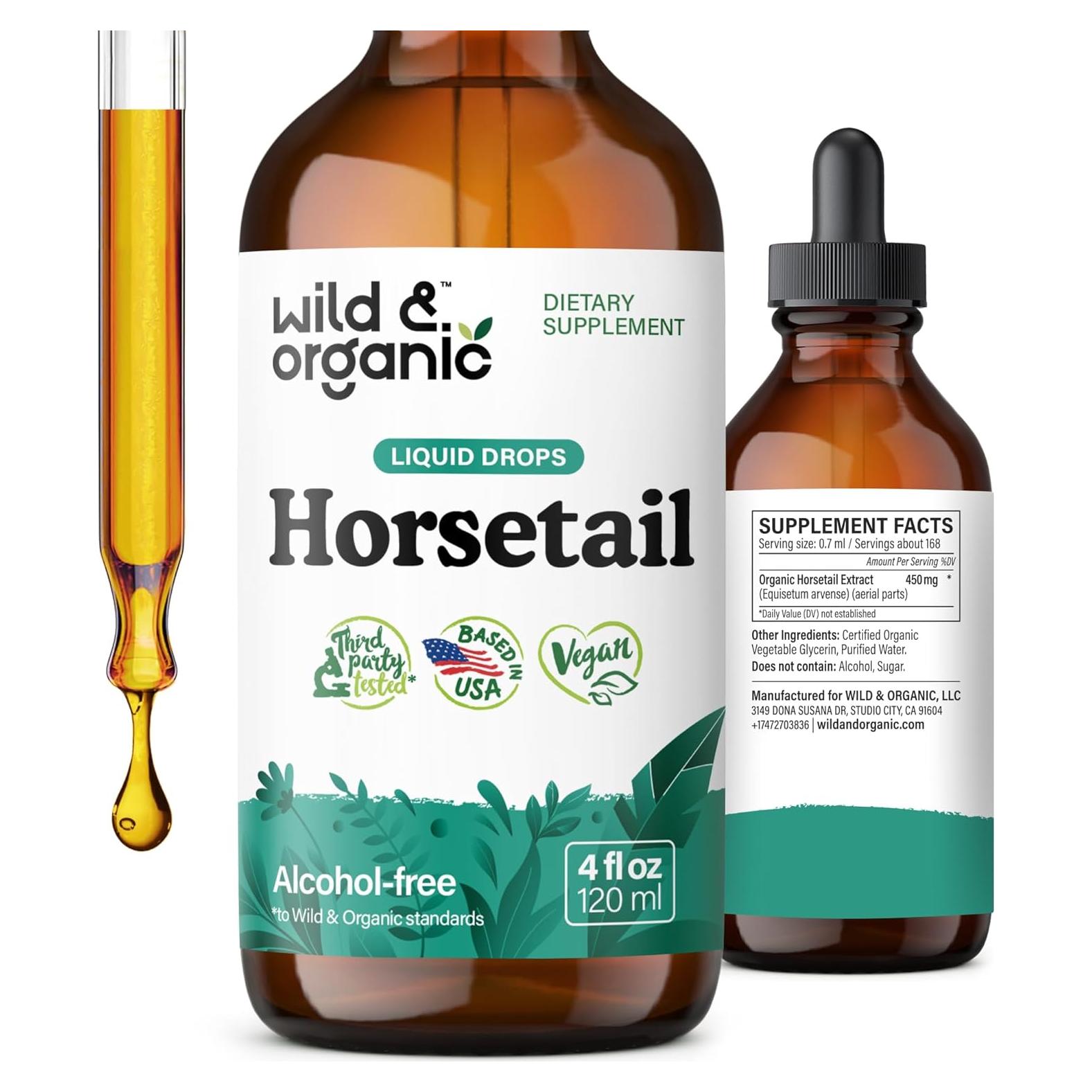 Extracto de Cola de Caballo Wild & Organic 118 ml - Suplemento Vegano