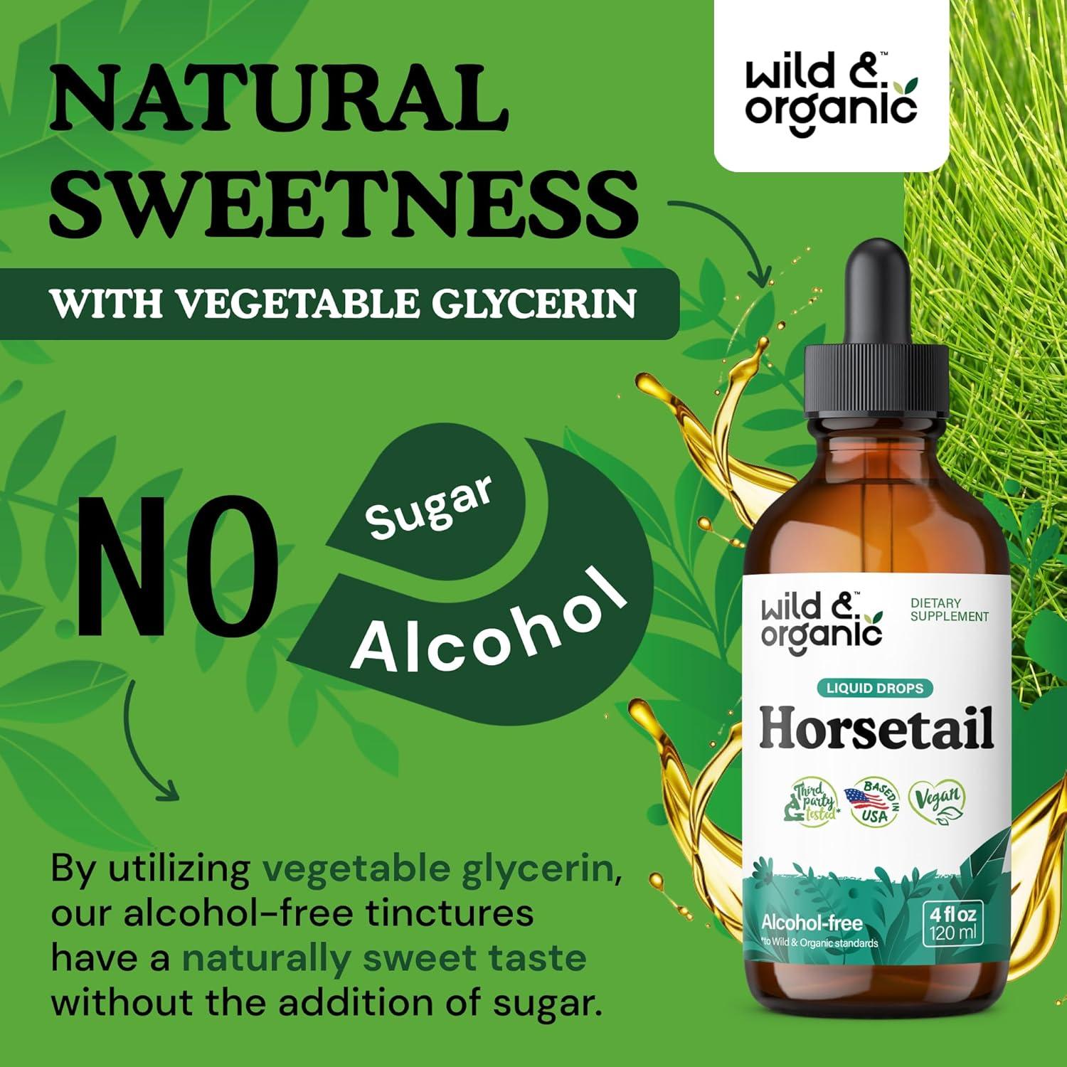 Extracto de Cola de Caballo Wild & Organic 118 ml - Suplemento Vegano