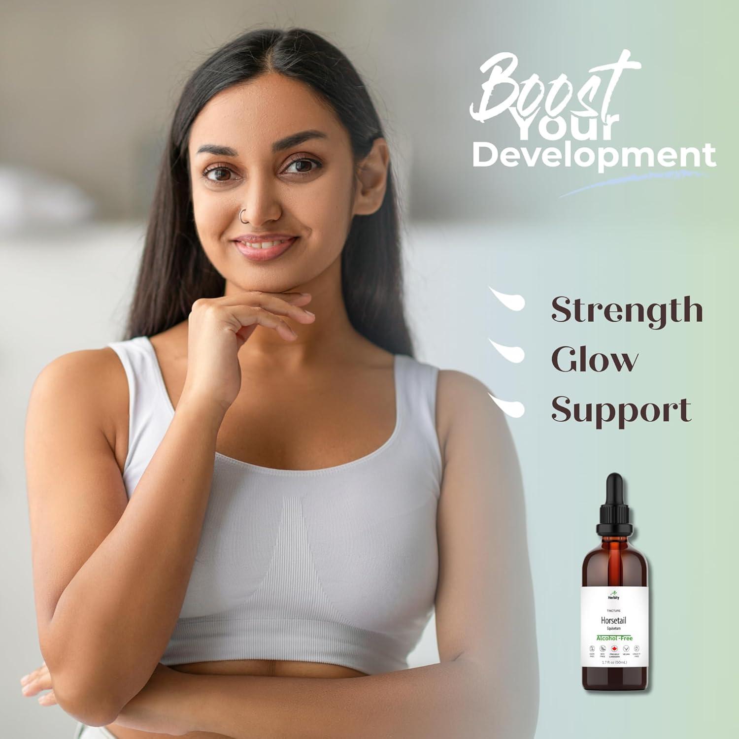 Tintura de Cola de Caballo Herbity 50 mL - Suplemento Vegano