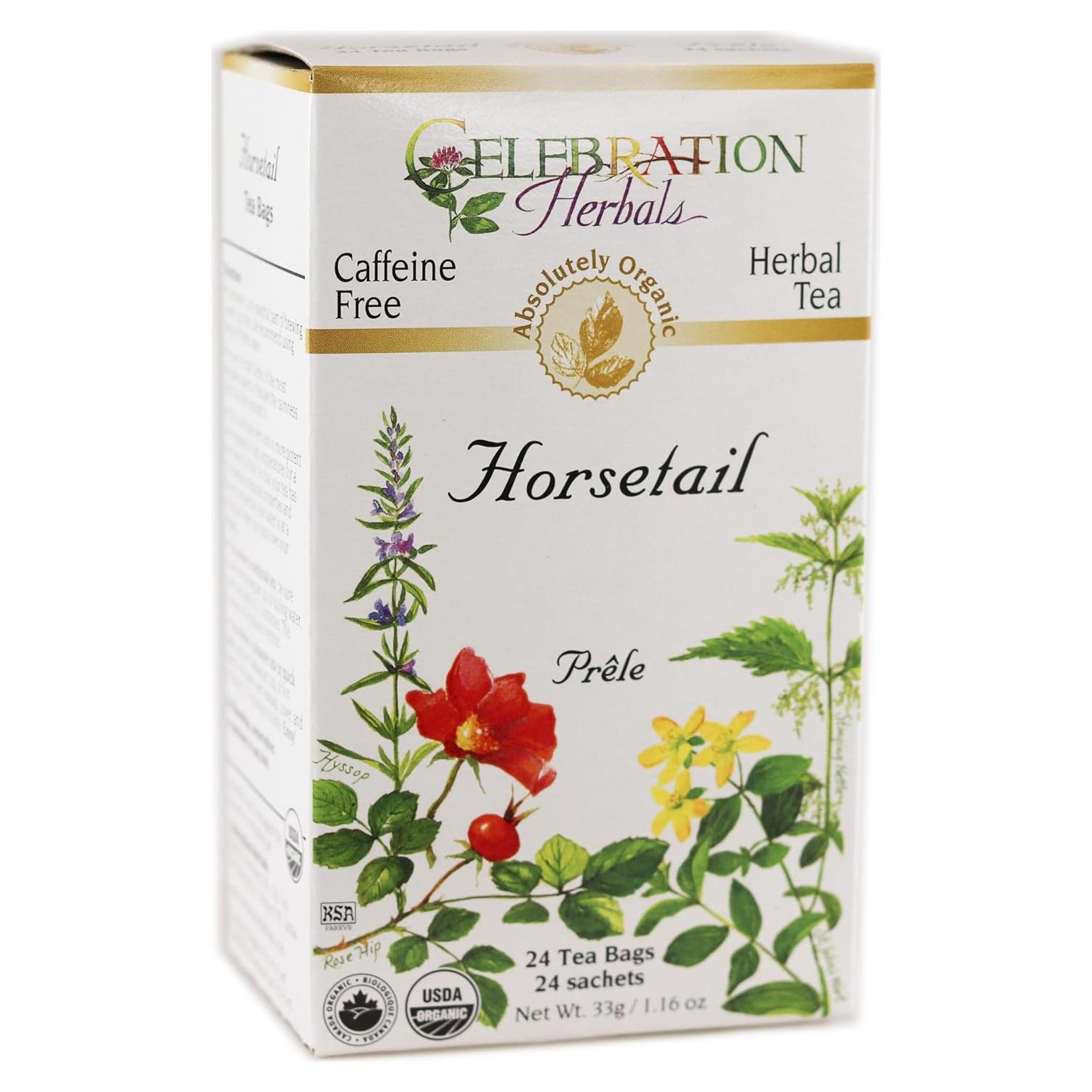 Té Orgánico Cola de Caballo Celebration Herbals 24 Bolsitas