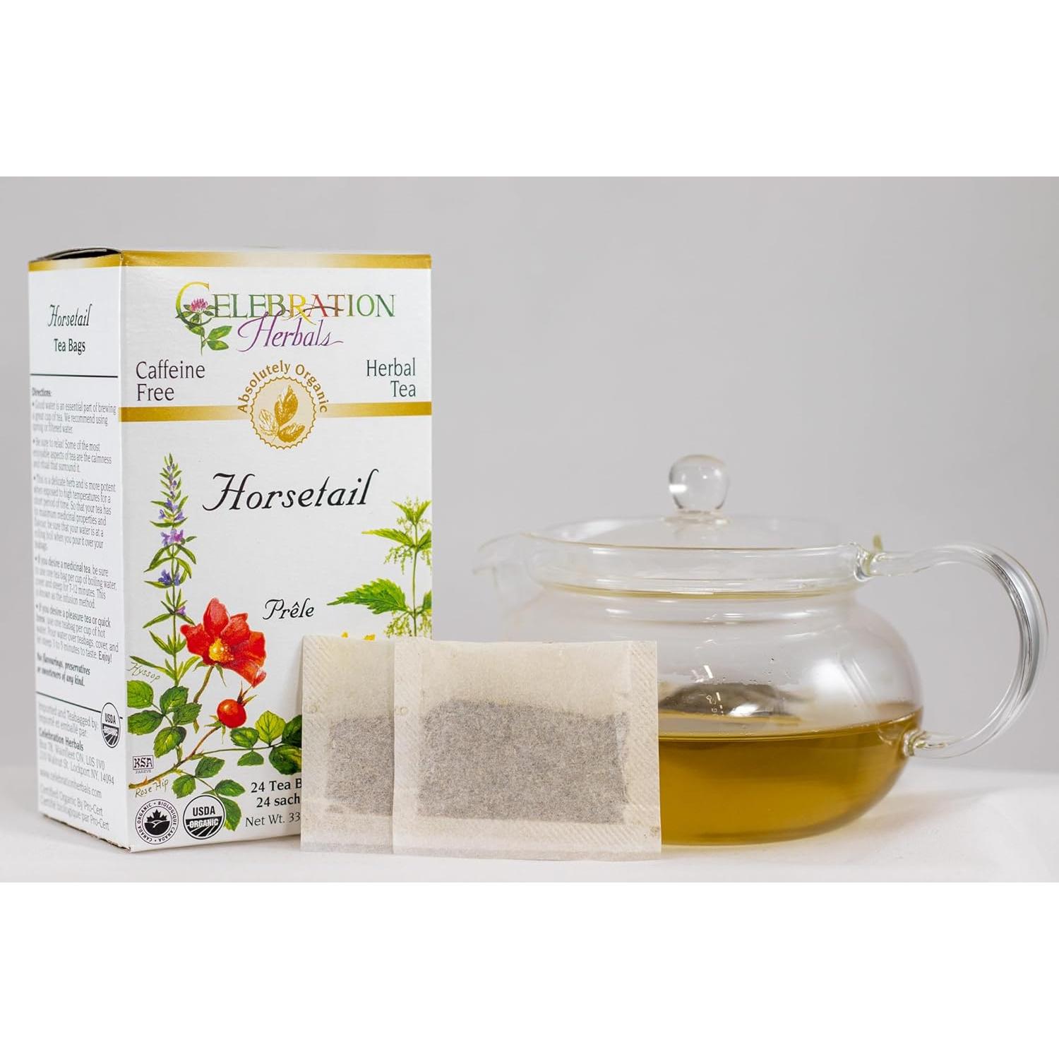 Té Orgánico Cola de Caballo Celebration Herbals 24 Bolsitas