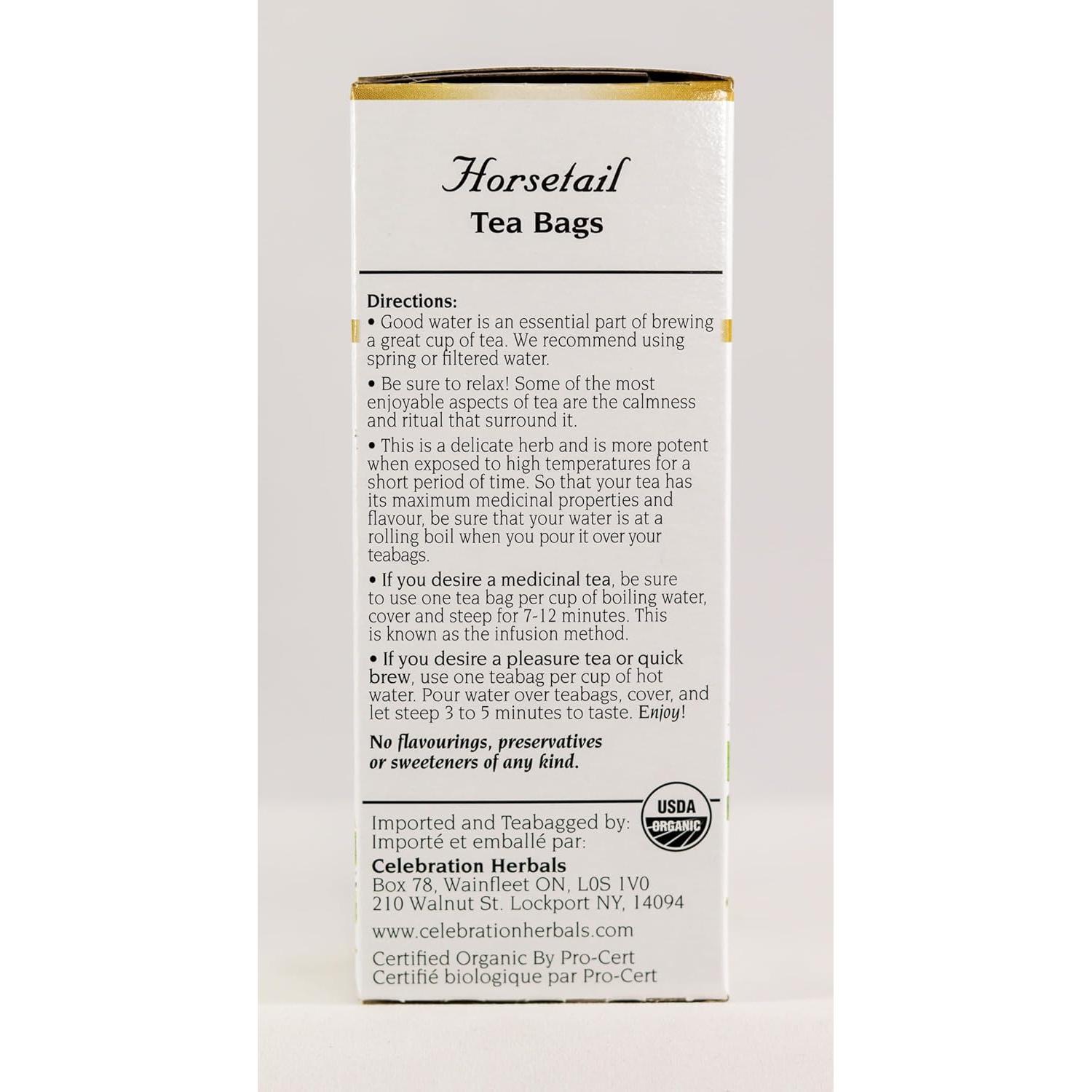 Té Orgánico Cola de Caballo Celebration Herbals 24 Bolsitas