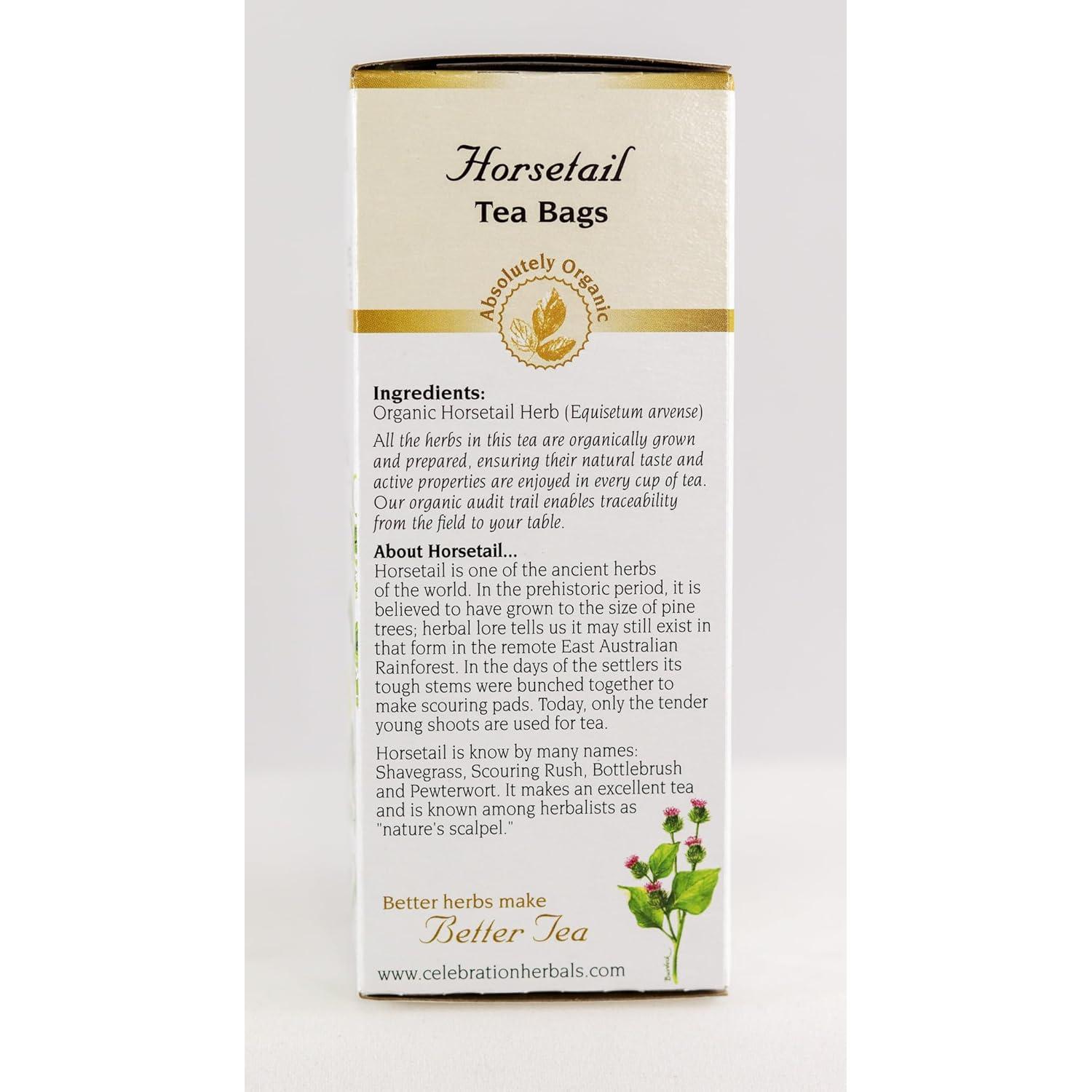Té Orgánico Cola de Caballo Celebration Herbals 24 Bolsitas