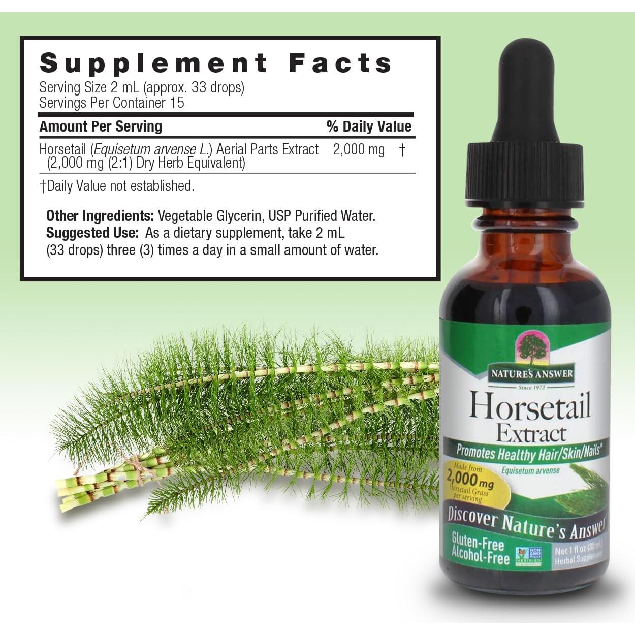 Extracto de Cola de Caballo Nature's Answer 30 ml Sin Alcohol