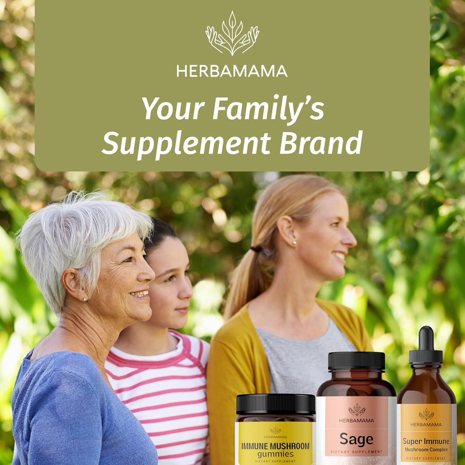 Cápsulas de Salvia Herbamama 1000mg - 100 Caps Veganas