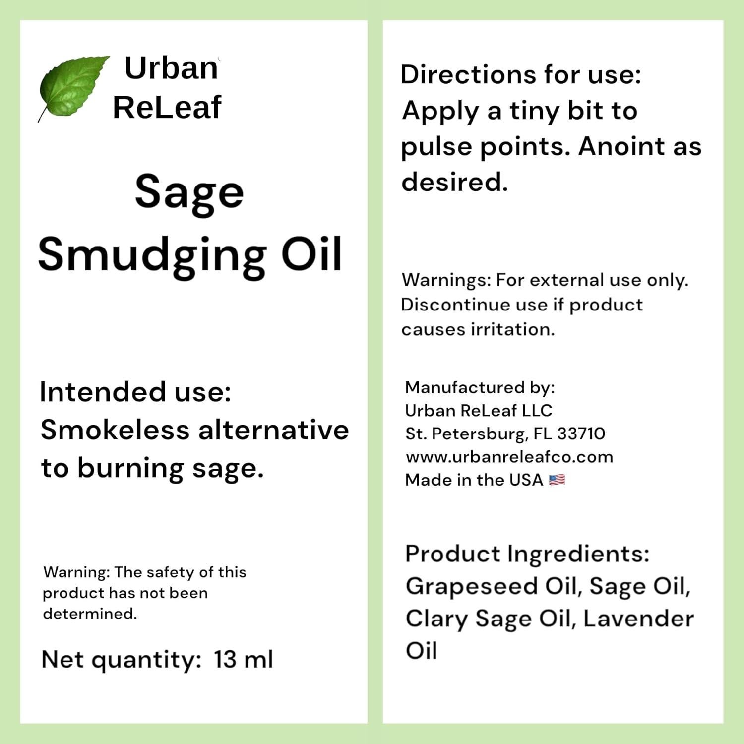 Aceite de Salvia Roll-On Urban ReLeaf con Lavanda 12.74 ml