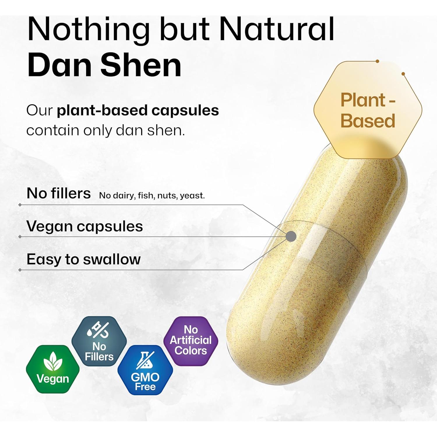 Cápsulas de Dan Shen BIO KRAUTER - 1200 mg - 100 unidades - Veganas