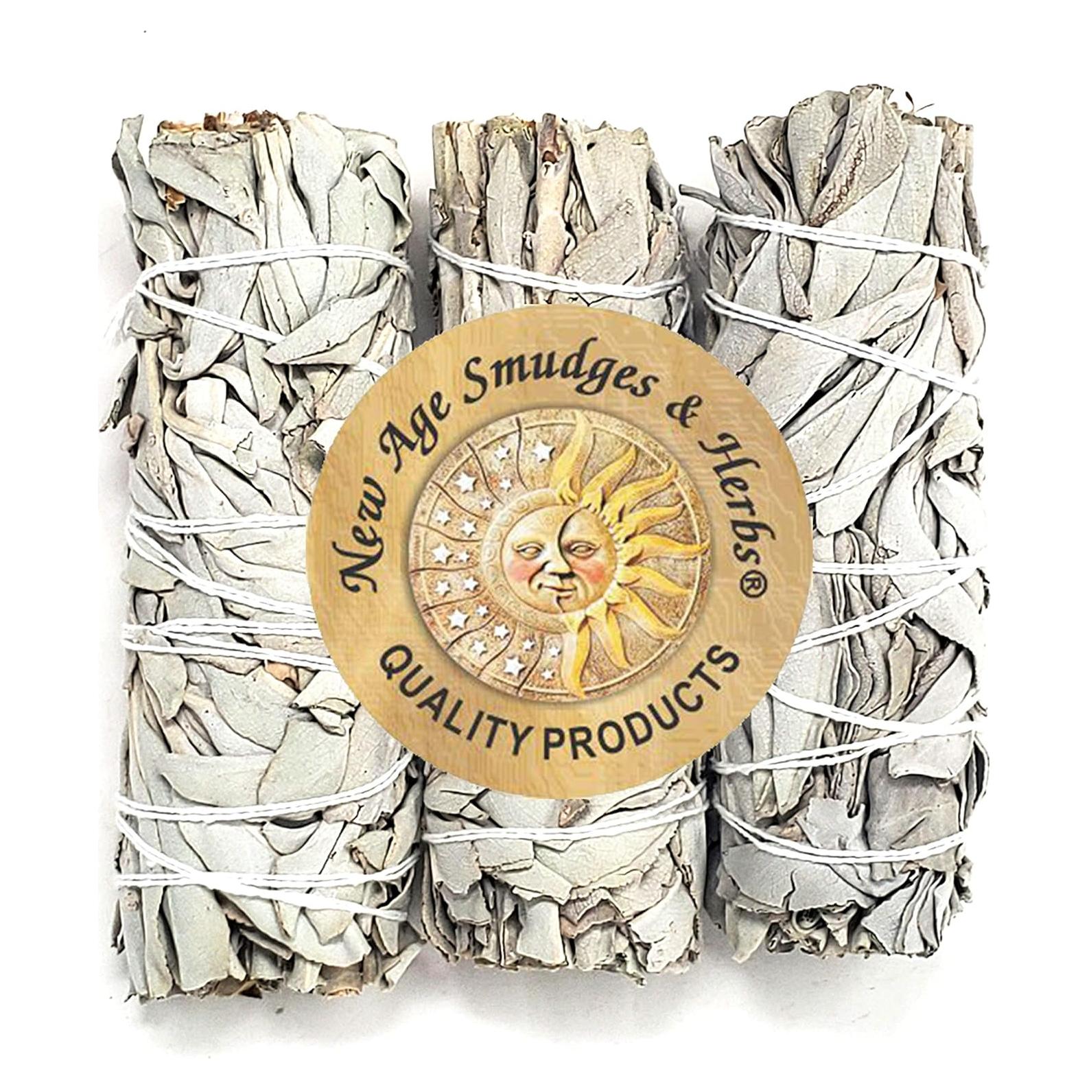 Paquete de 3 Sahumerios de Salvia Blanca Premium 10 cm