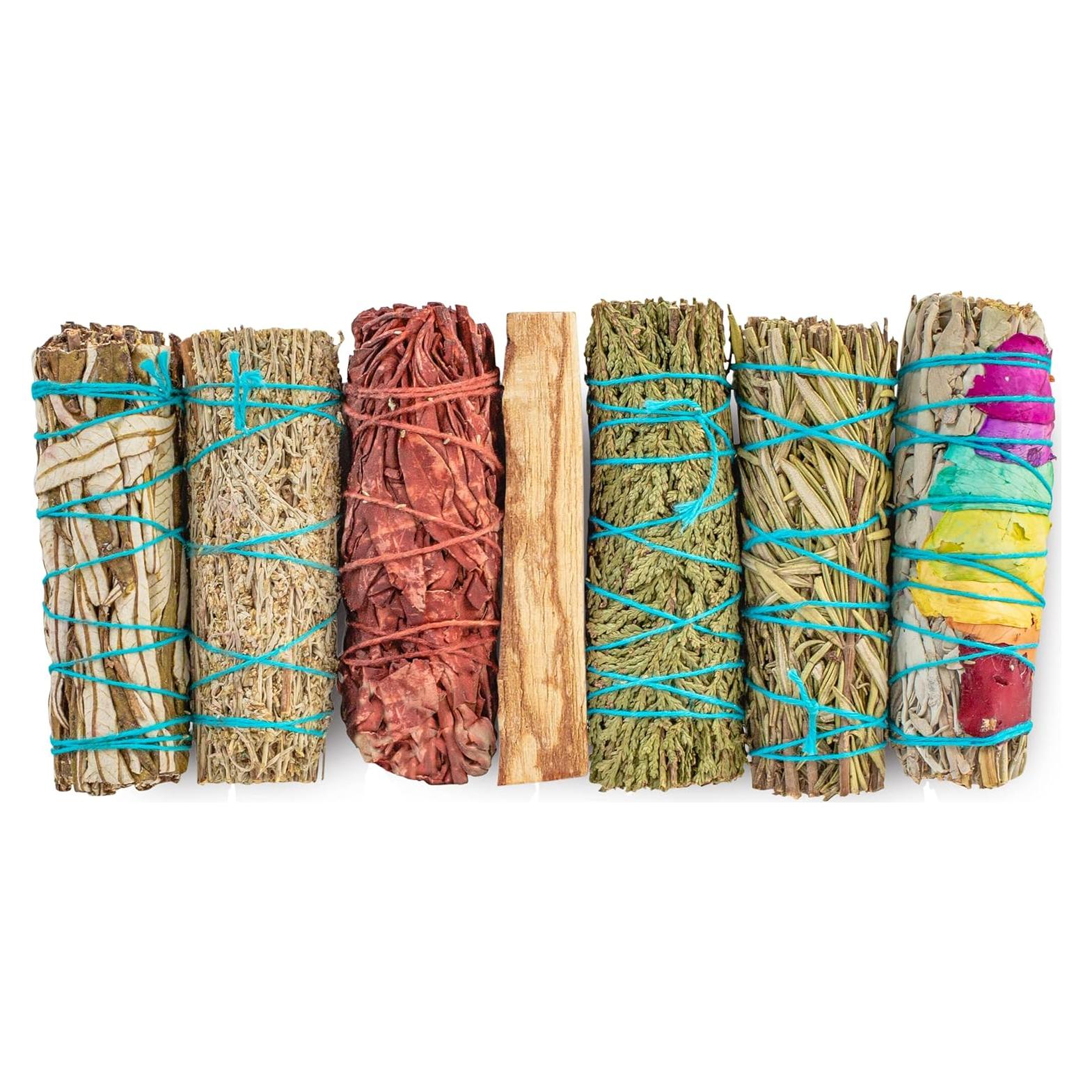 Kit de Smudges Espirituales JL Local - 7 Palos de Salvia y Romero