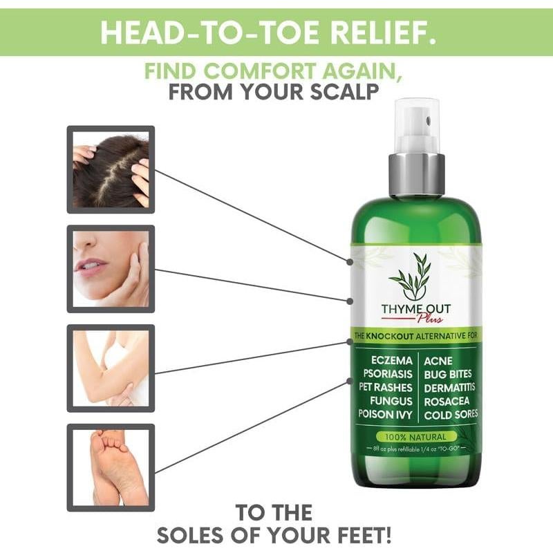 Spray Antipicazón Thyme Out Plus 237ml - Alivio Eczema, Psoriasis