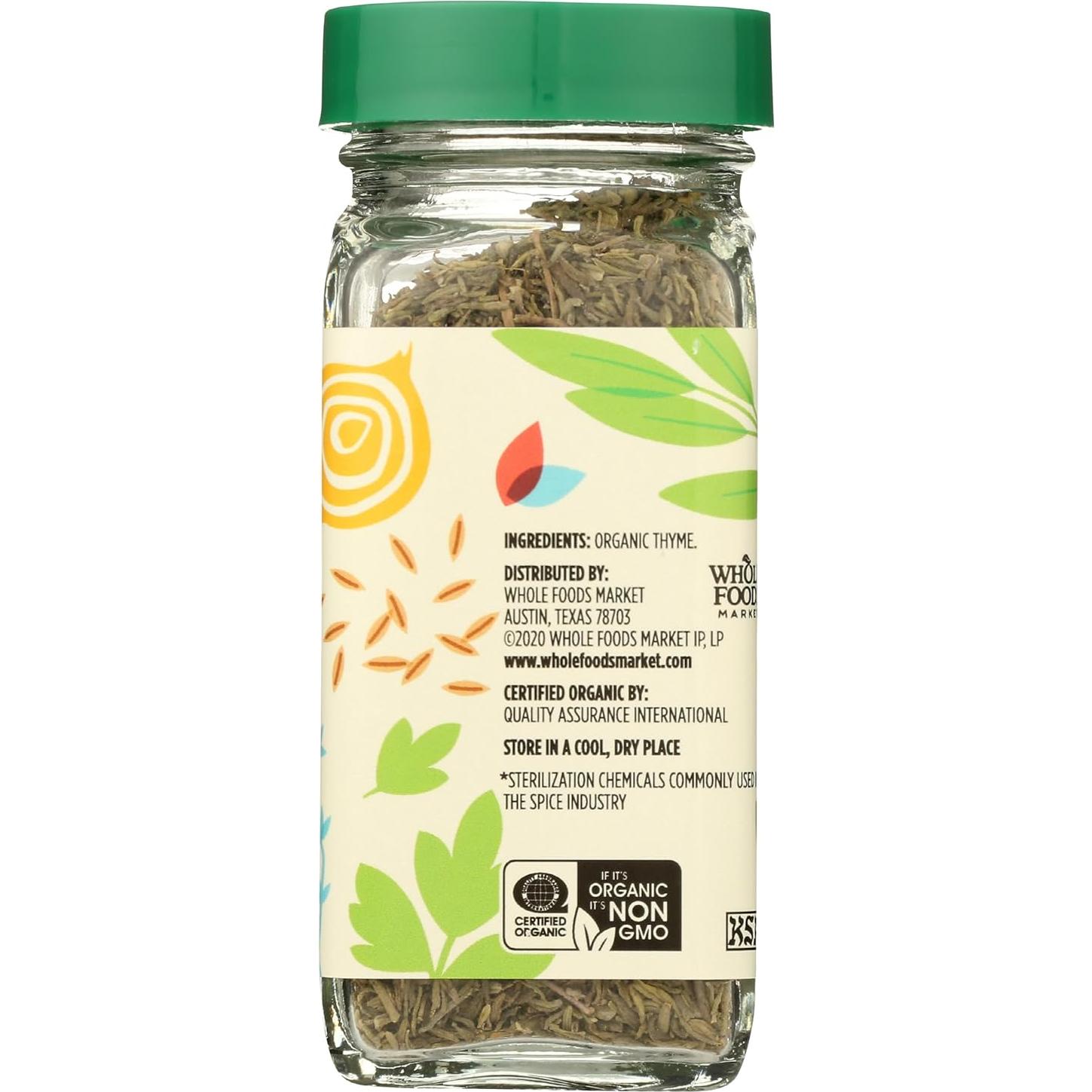 Tomillo Orgánico 365 Whole Foods Market 19g - Certificado Kosher