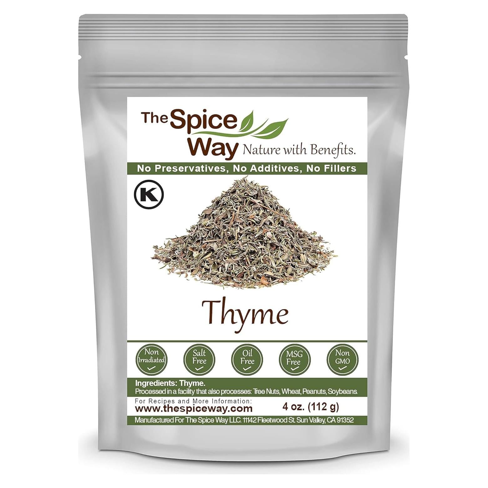 Hojas de Tomillo The Spice Way - 113 g, frescas y sin aditivos