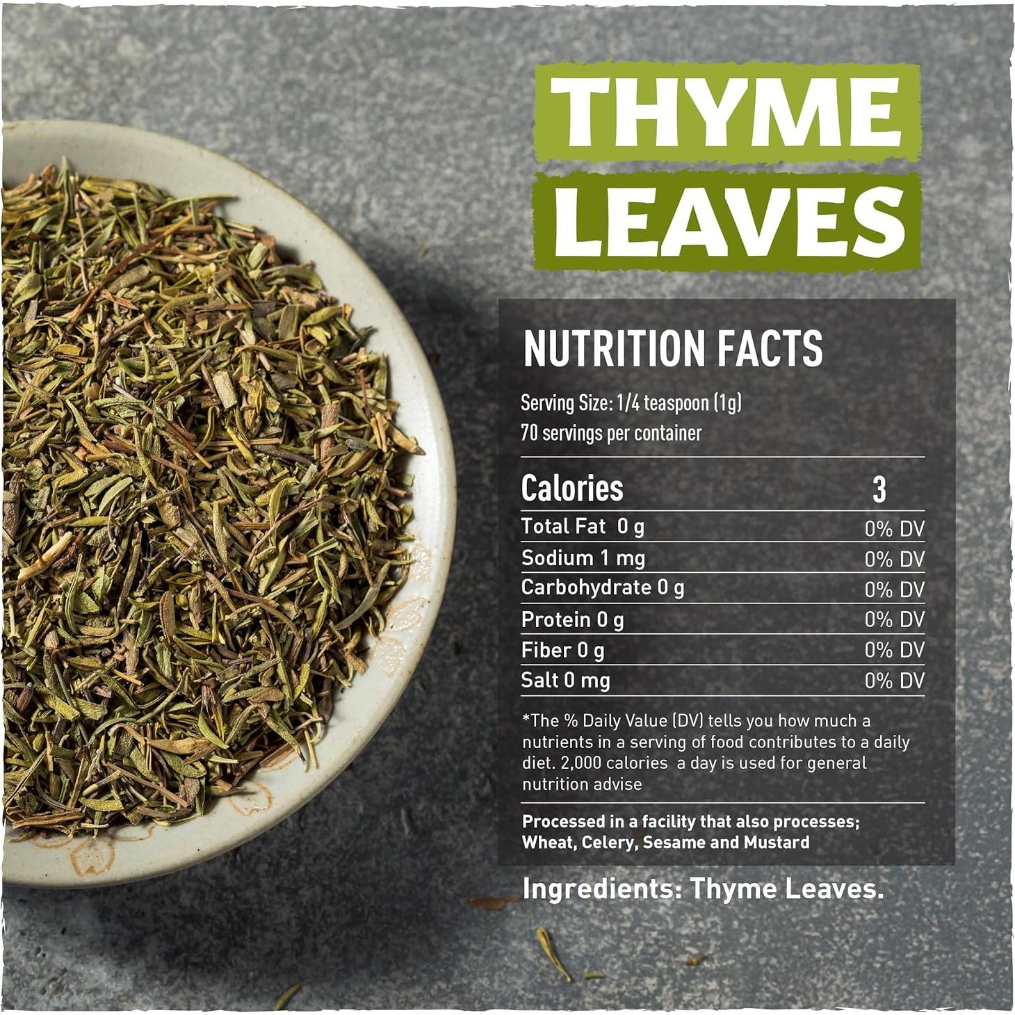 Hojas de Tomillo Seco Eastanbul 70.87g - Sazonador Aromático