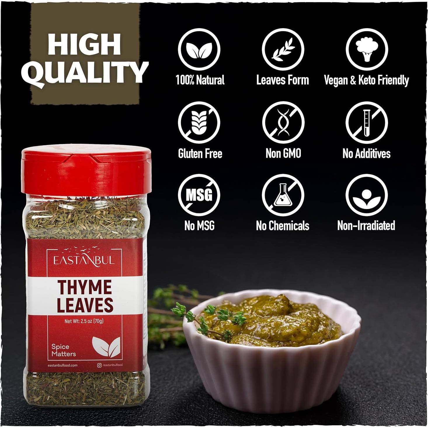 Hojas de Tomillo Seco Eastanbul 70.87g - Sazonador Aromático