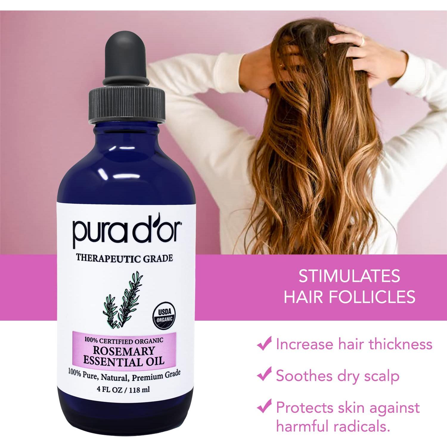 Aceite Esencial de Romero Orgánico Pura D'Or 113ml Grado Terapéutico