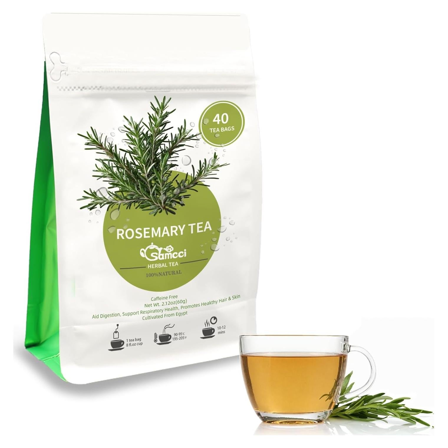 Té de Romero Samcci - 40 Bolsitas de 1.5g - Sin Cafeína