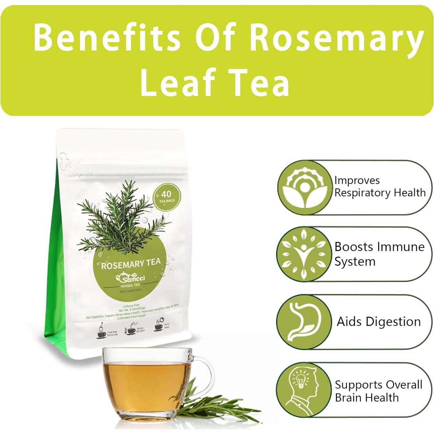 Té de Romero Samcci - 40 Bolsitas de 1.5g - Sin Cafeína