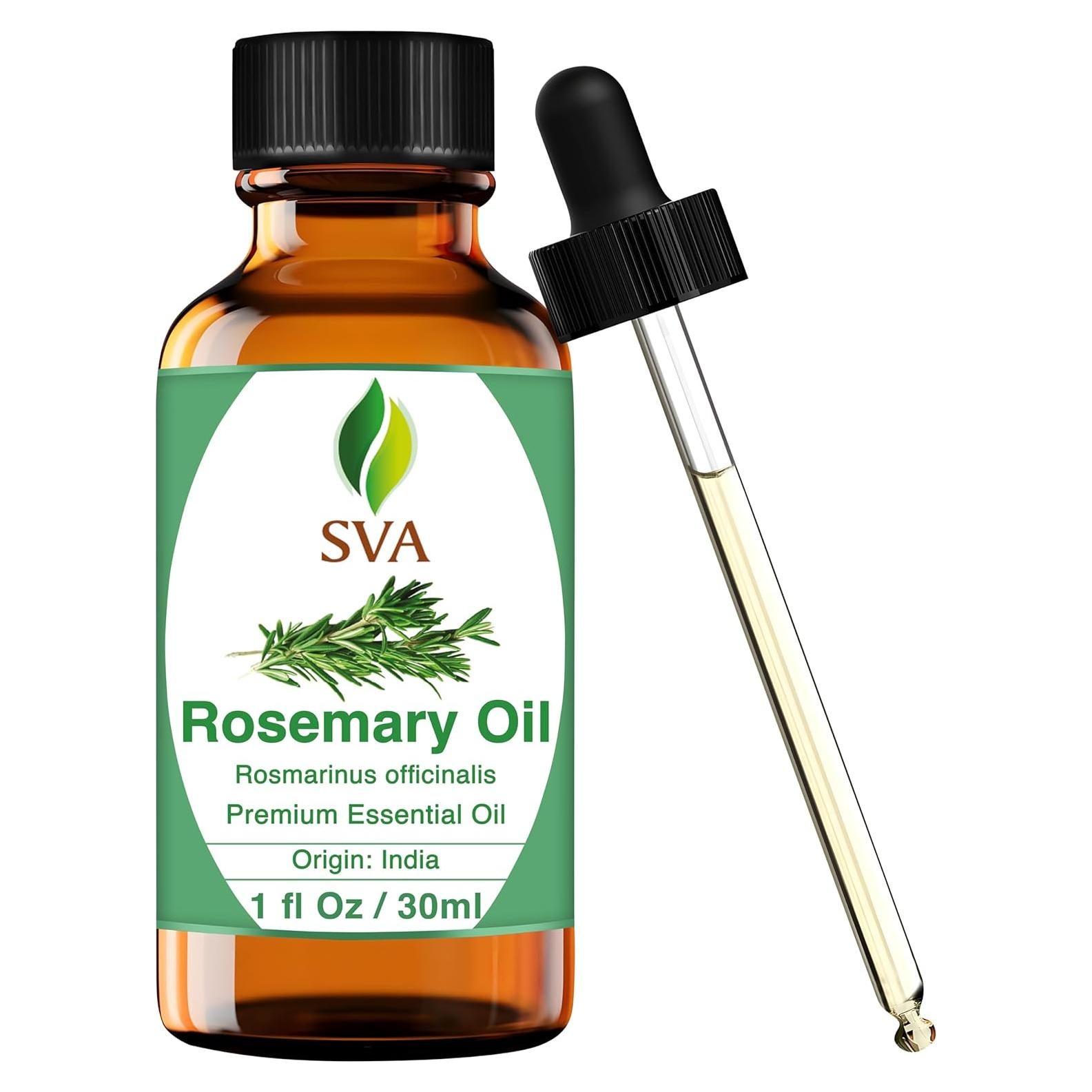Aceite Esencial de Romero SVA 30 ml - 100% Natural para Cabello y Piel