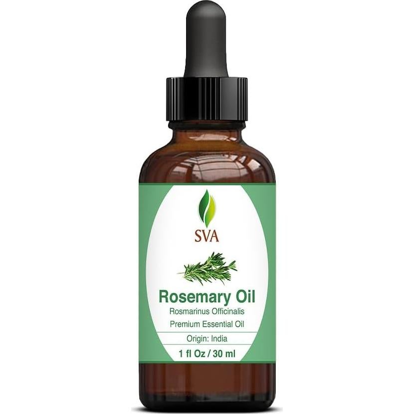 Aceite Esencial de Romero SVA 30 ml - 100% Natural para Cabello y Piel