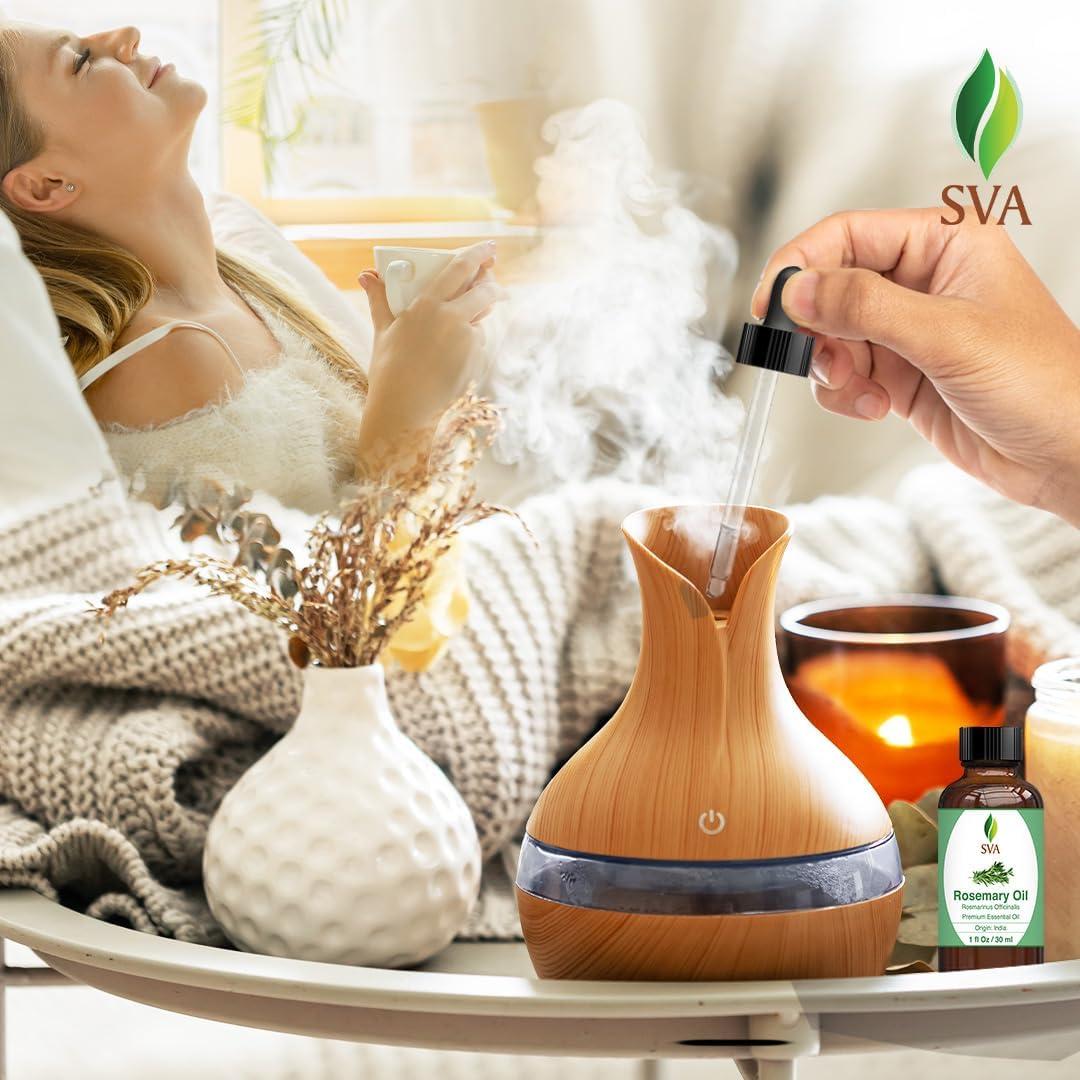 Aceite Esencial de Romero SVA 30 ml - 100% Natural para Cabello y Piel