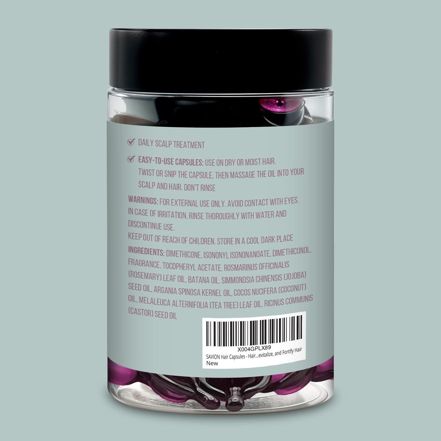 Cápsulas Suero Capilar SAVION - 7 Aceites Nutritivos 40 Unidades