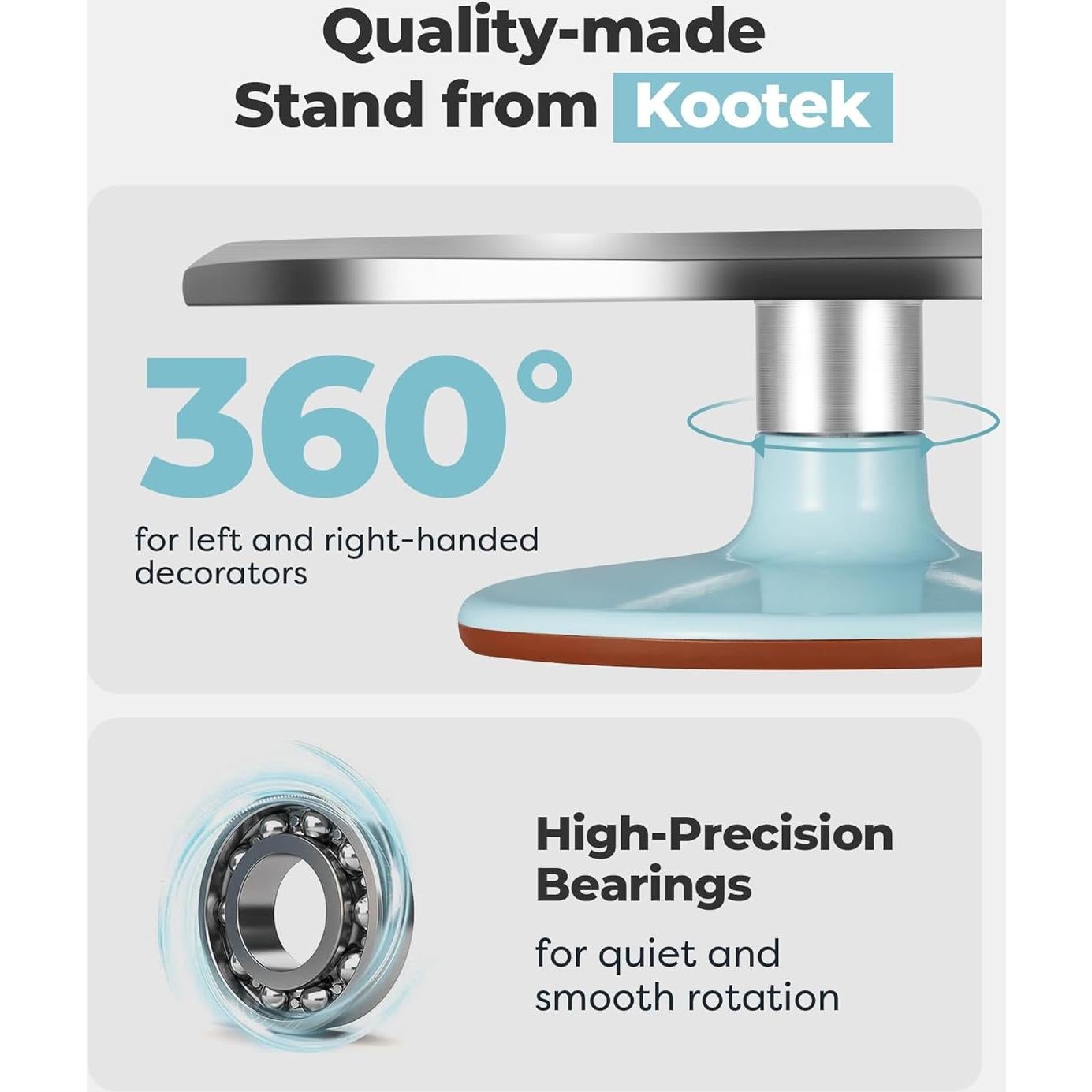 Soporte Giratorio Kootek 30.5 cm Antideslizante para Pasteles