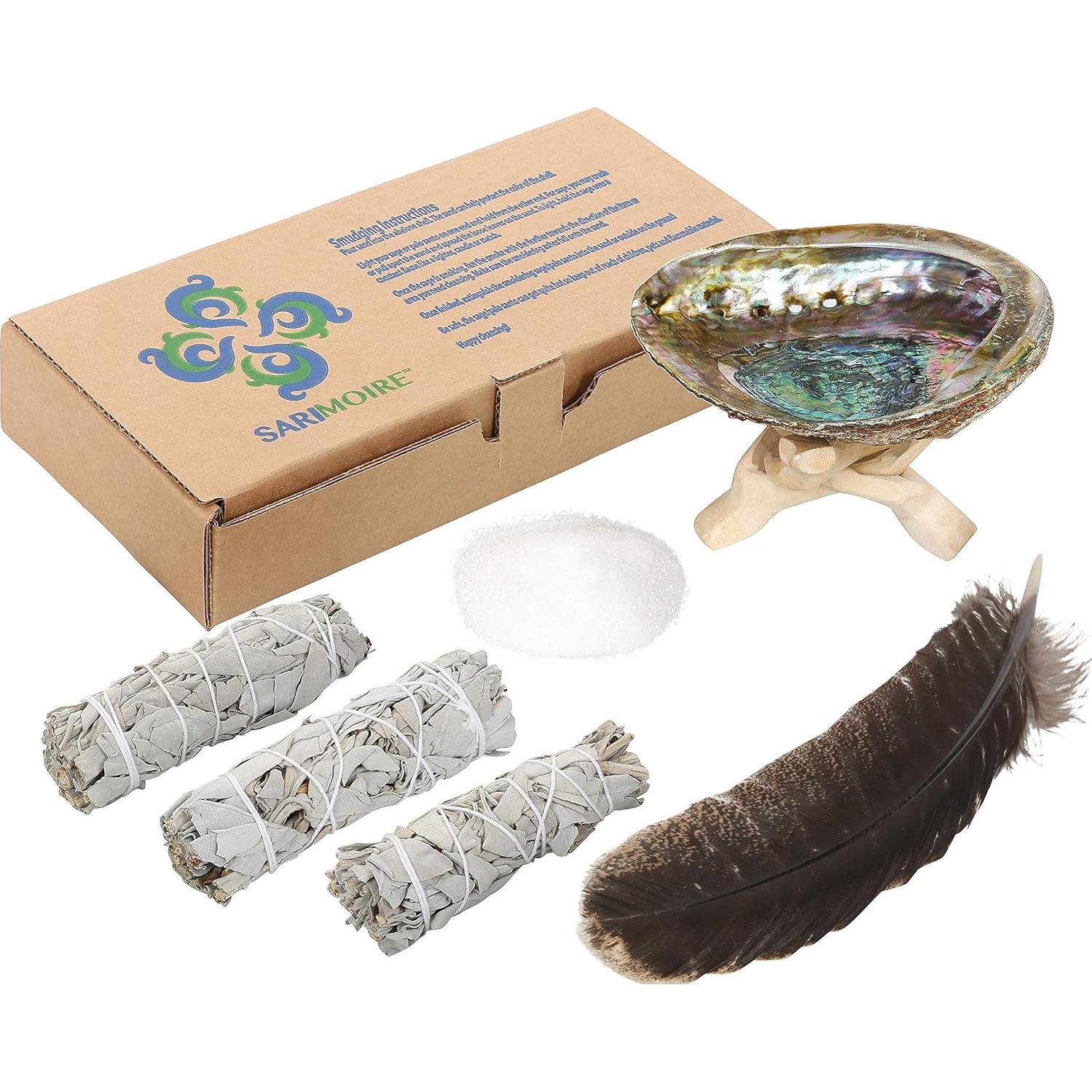 Kit de Sahumerio Sarimoire - 3 Varitas de Salvia Blanca 10cm