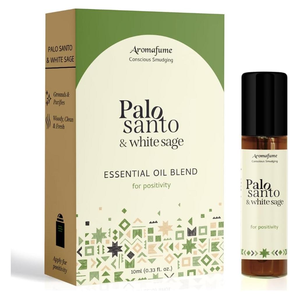 Aceite Esencial Roll-On Palo Santo y Salvia Blanca 10ml Aromafume