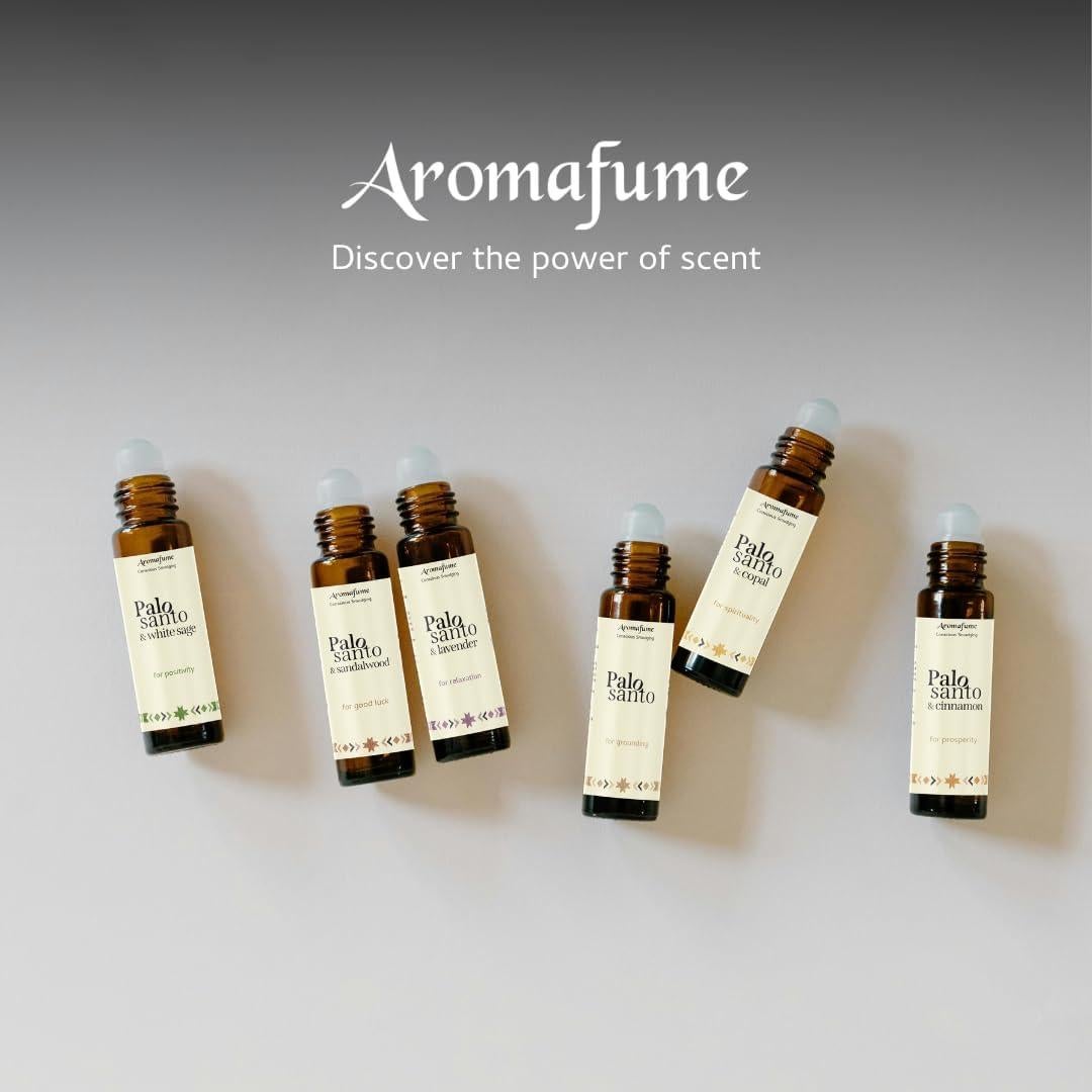 Aceite Esencial Roll-On Palo Santo y Salvia Blanca 10ml Aromafume