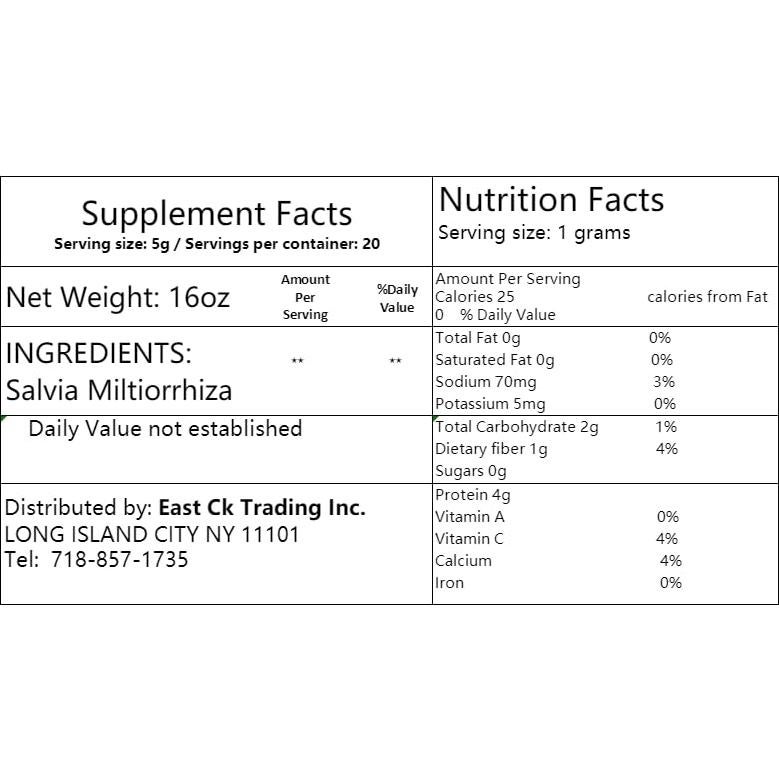 Raíz de Salvia Roja Bestliving 454g - Salvia Miltiorrhiza Natural