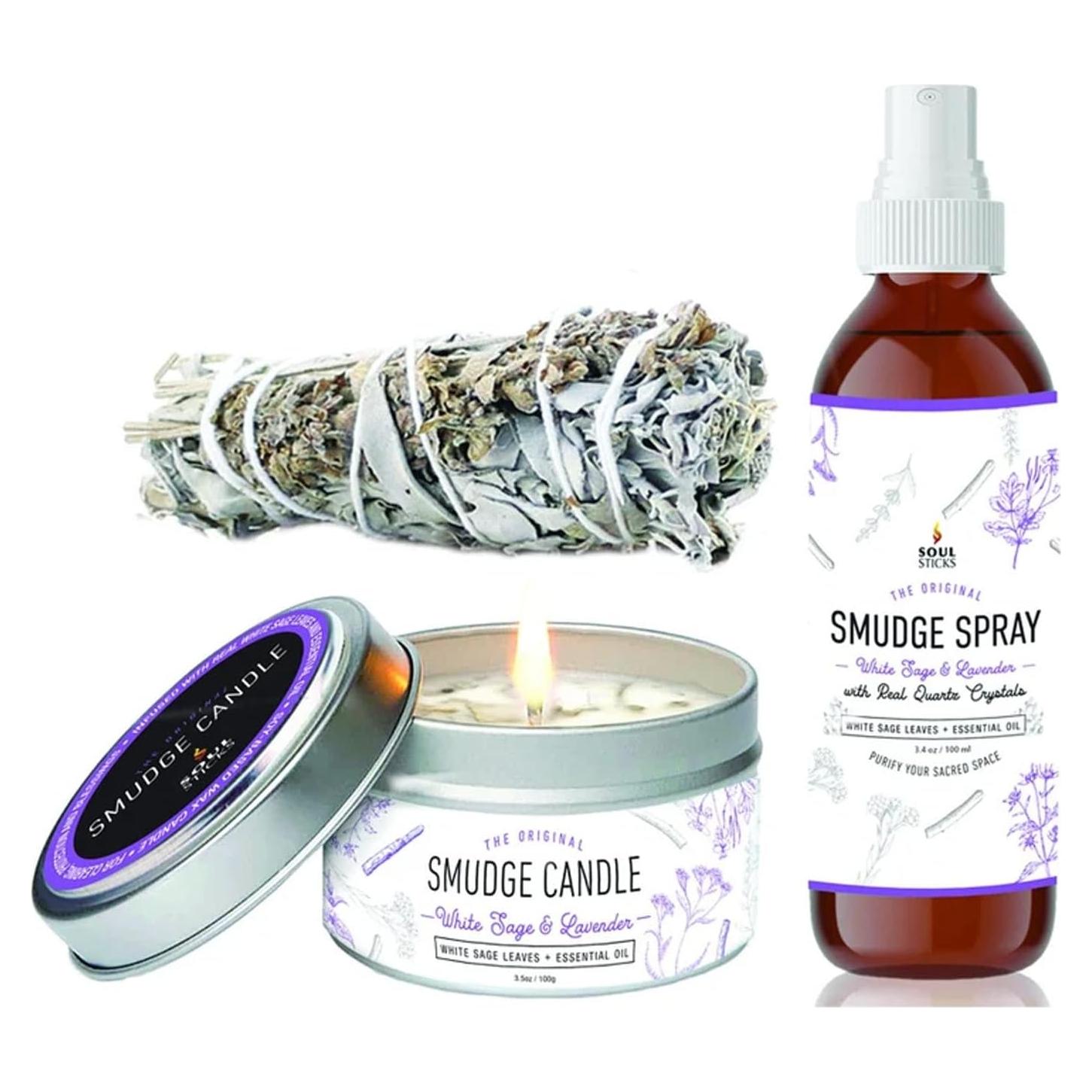 Kit de Humo Soul Sticks 3 Piezas - Salvia Blanca y Lavanda