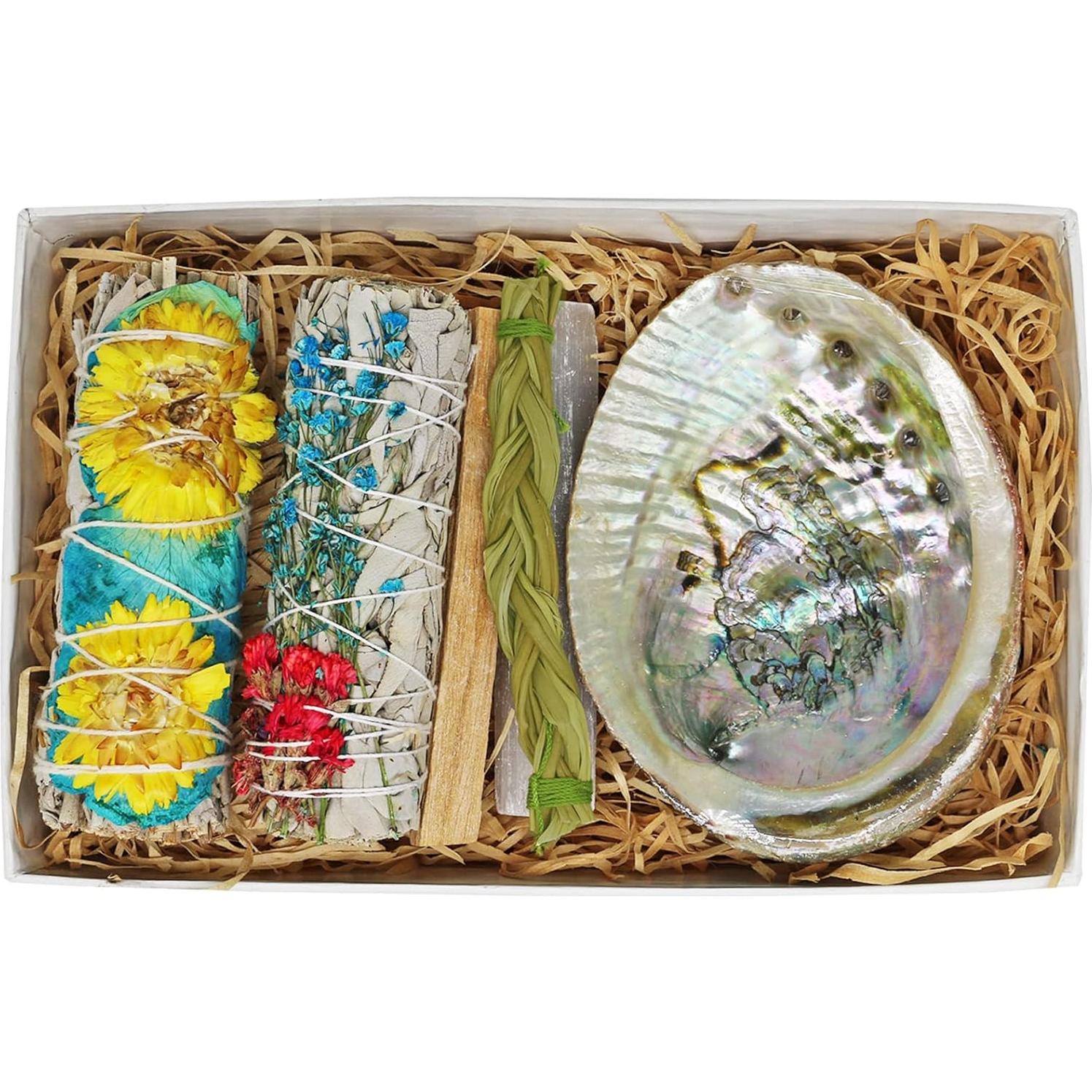 Kit de Limpieza Floral Soul Sticks - 6 Piezas con Salvia y Palo Santo