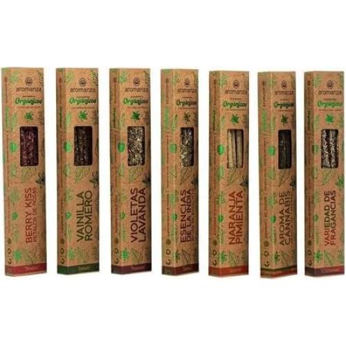 Incienso Orgánico Aromanza Coco - 6 Varillas Hechas a Mano