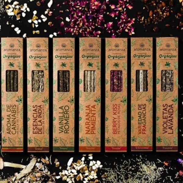 Incienso Orgánico Aromanza Coco - 6 Varillas Hechas a Mano