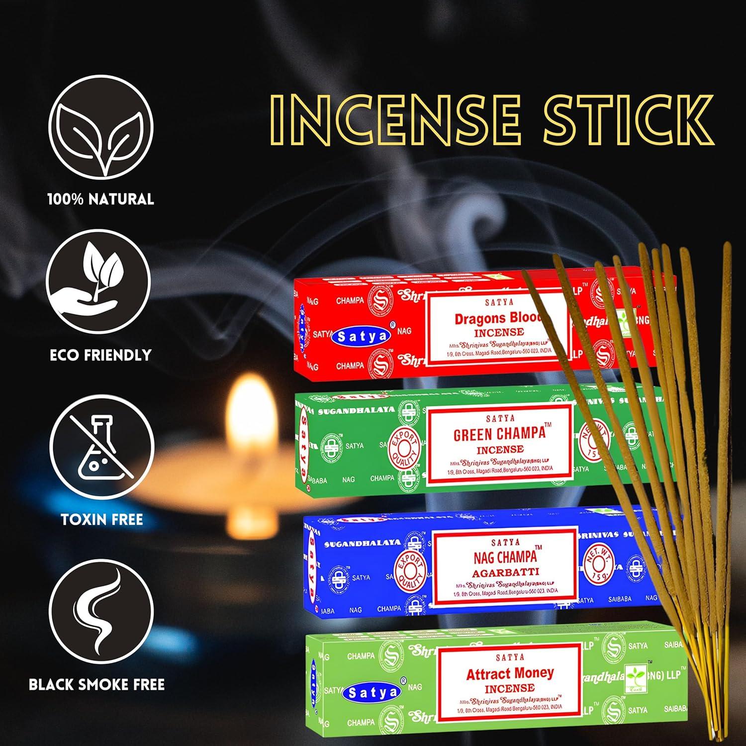 Varitas de Incienso Alaysom Salvia Blanca - Paquete de 4 Fragancias