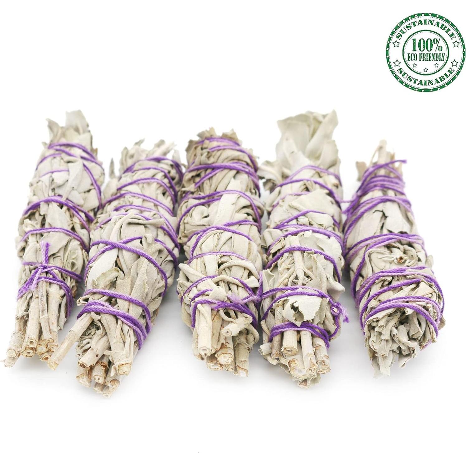 Paquete de 5 Palitos de Salvia Blanca Mini Soul Sticks 10 cm