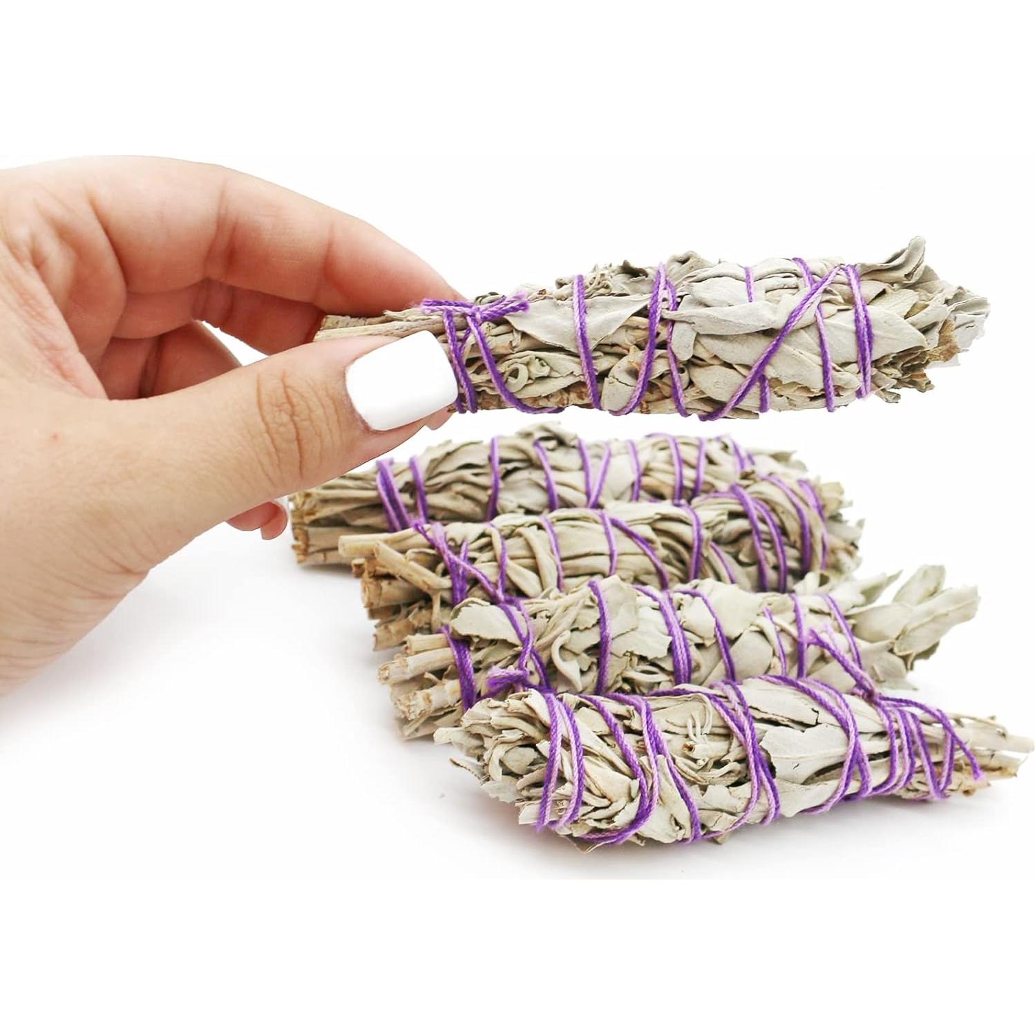 Paquete de 5 Palitos de Salvia Blanca Mini Soul Sticks 10 cm