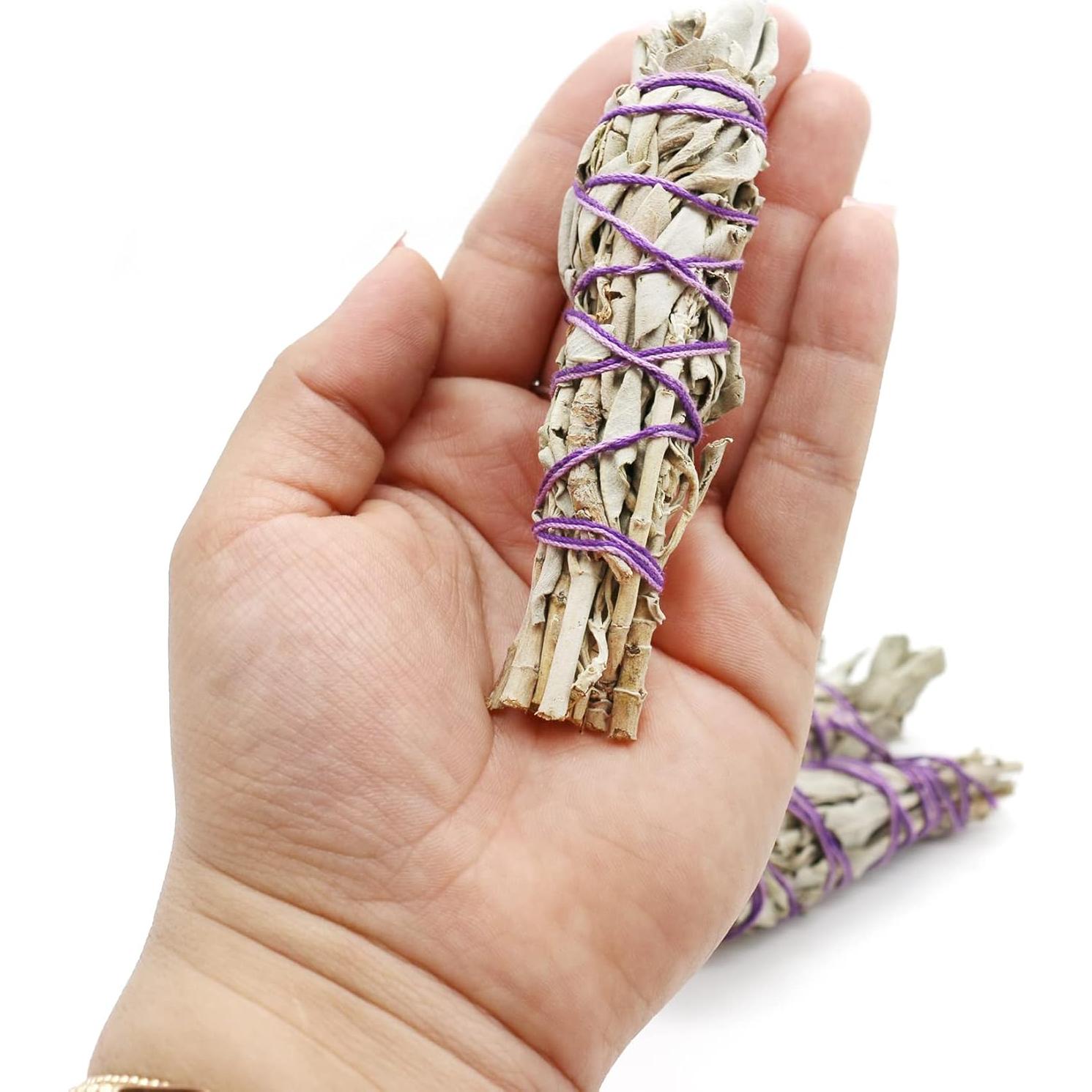 Paquete de 5 Palitos de Salvia Blanca Mini Soul Sticks 10 cm