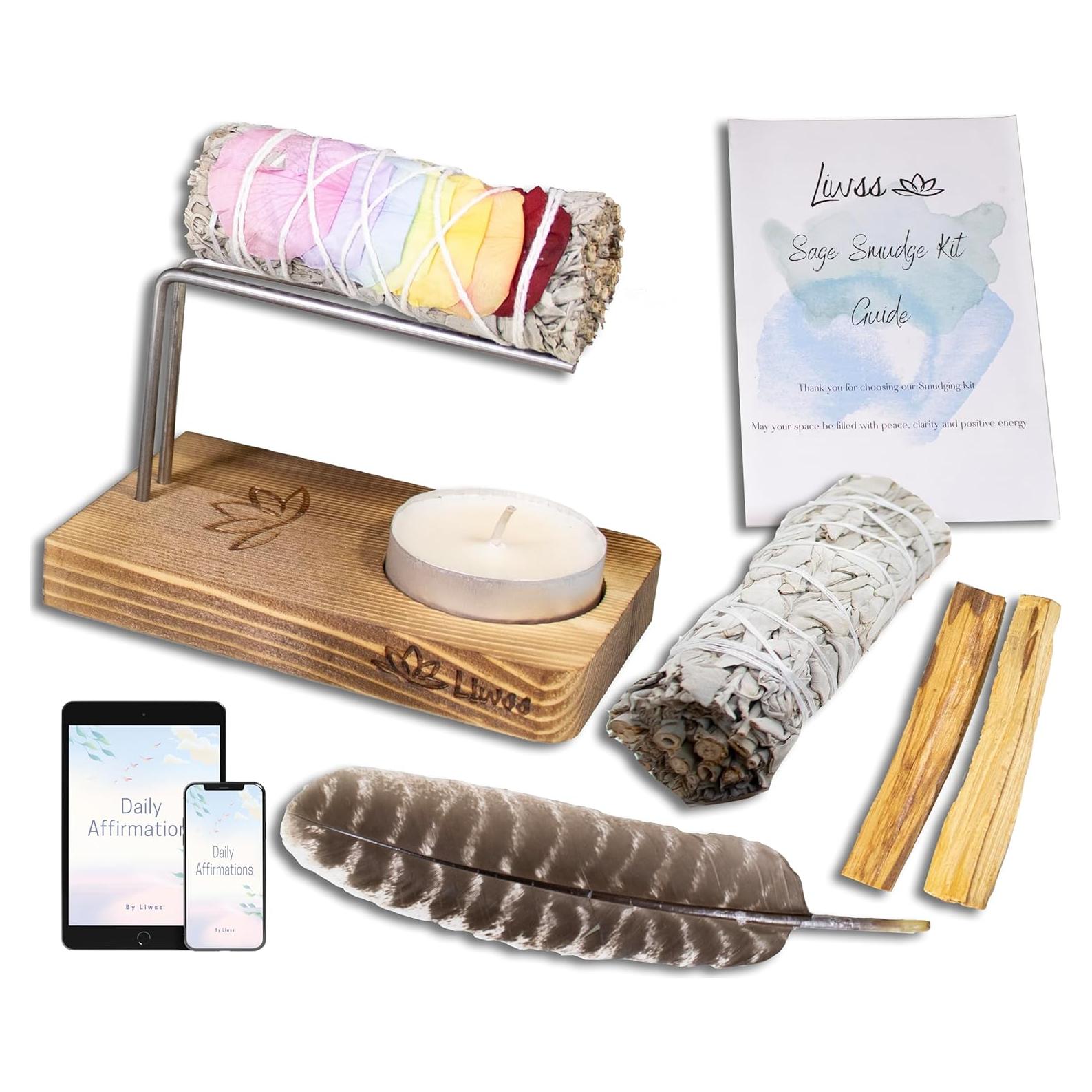 Kit de Sahumerio Liwss con Salvia Blanca y Palo Santo