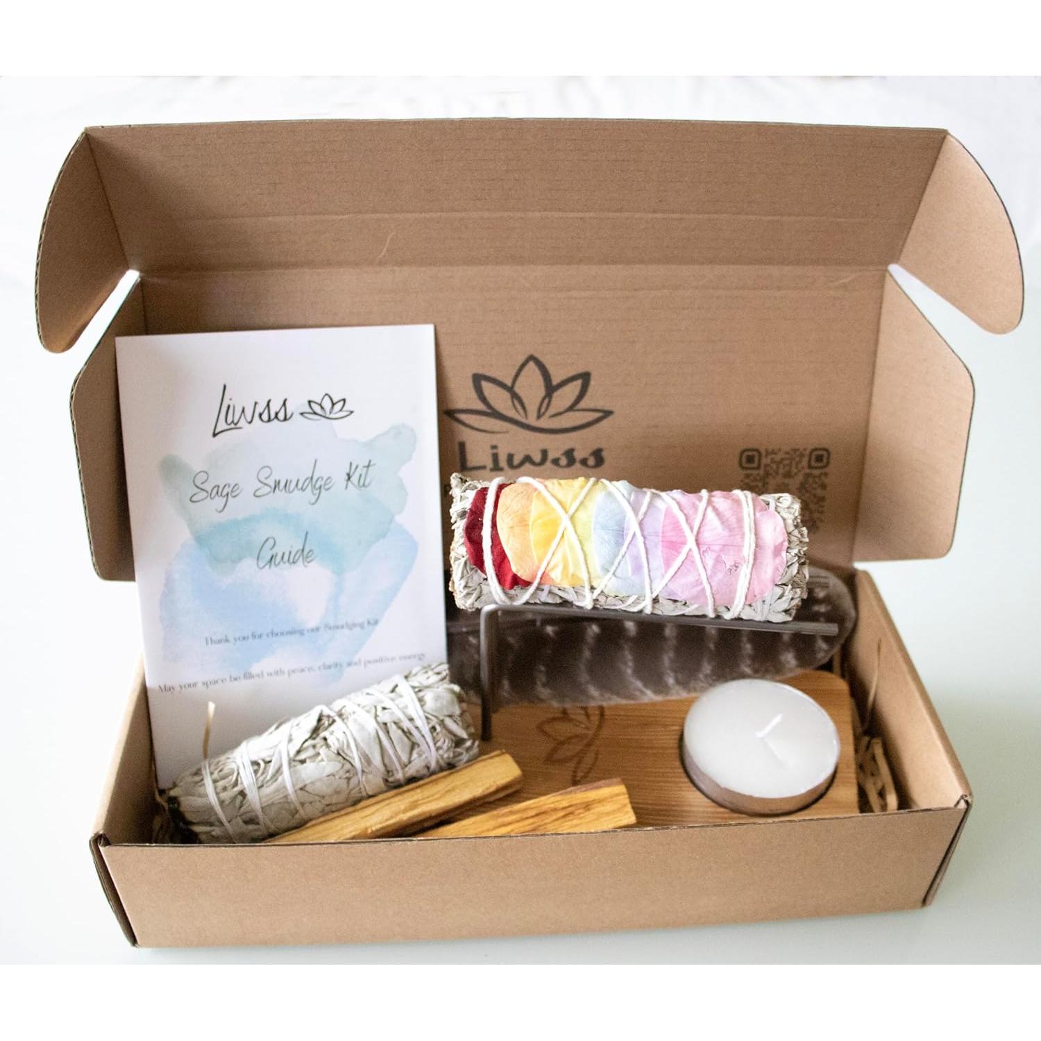 Kit de Sahumerio Liwss con Salvia Blanca y Palo Santo