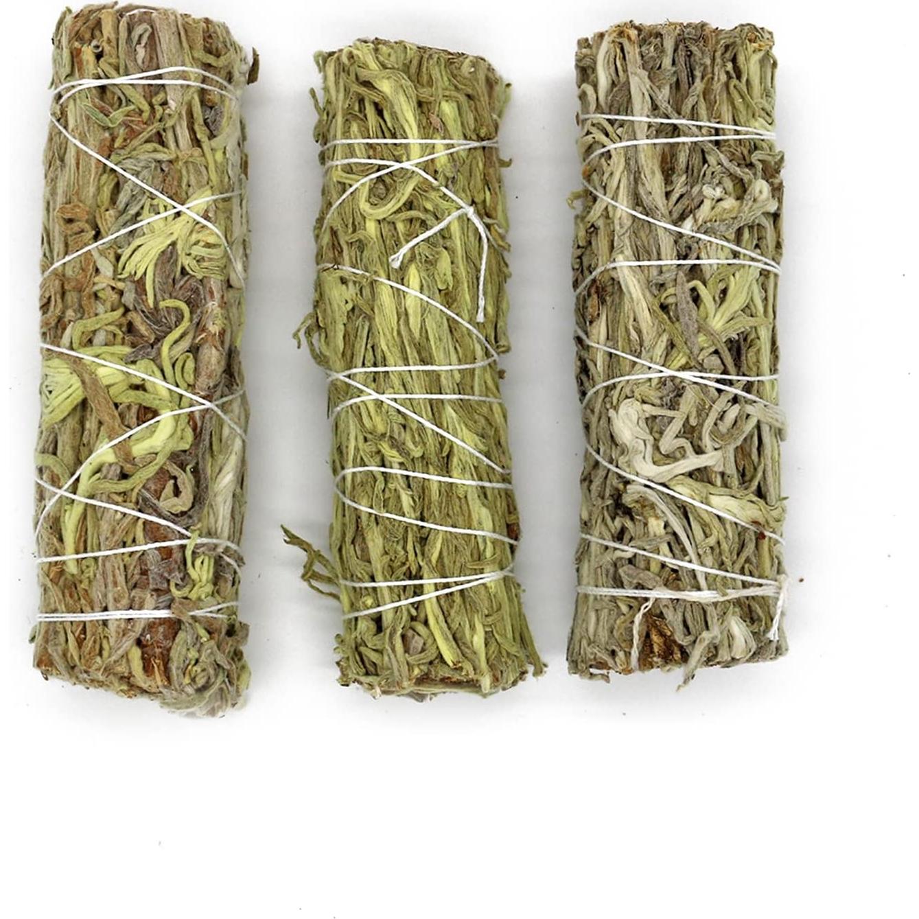 Palos de Salvia Verde Orgánica Palos de Alma - 3 Atados 10cm