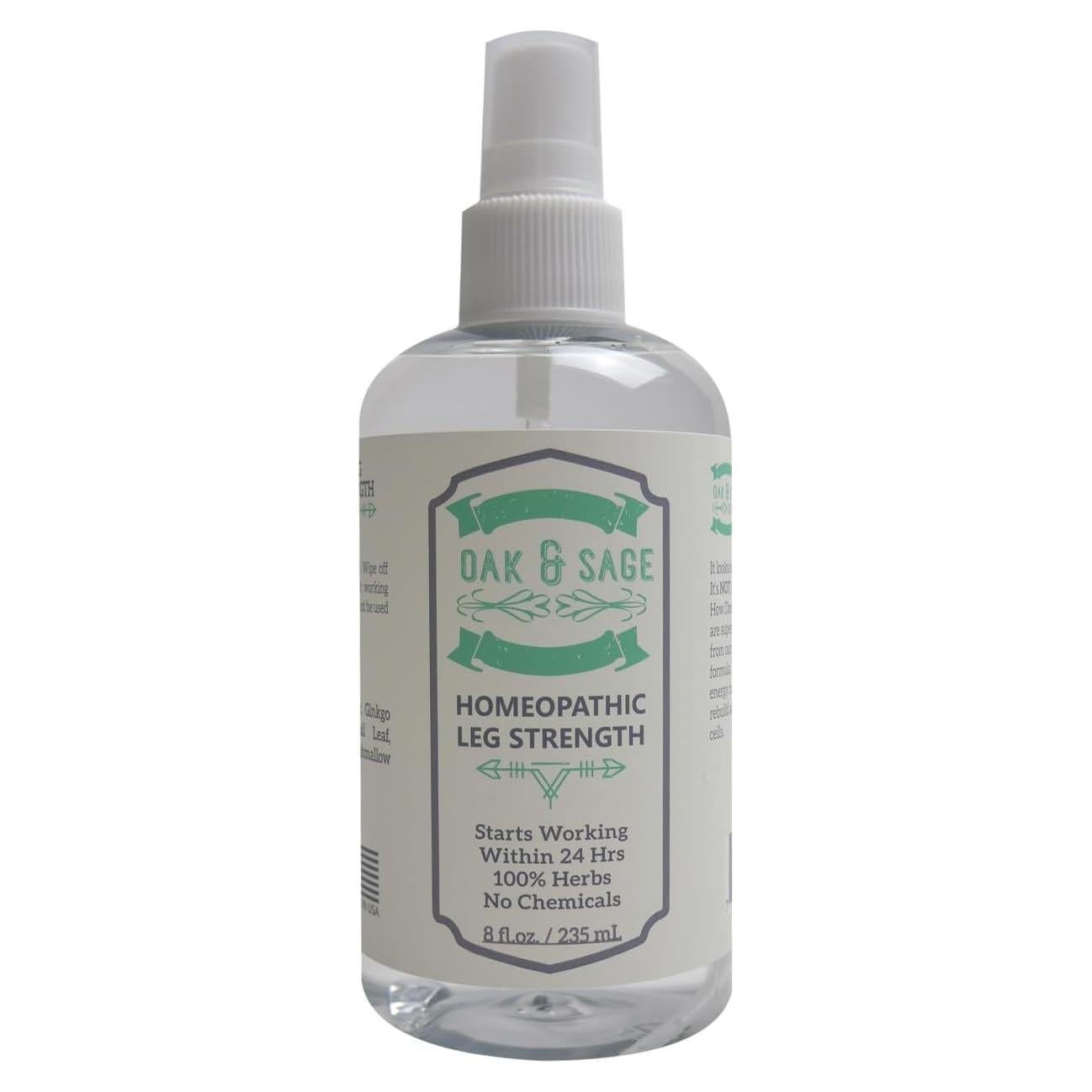 OAK & SAGE Fuerza de Piernas Homeopática 226.8ml Sin Fragancia