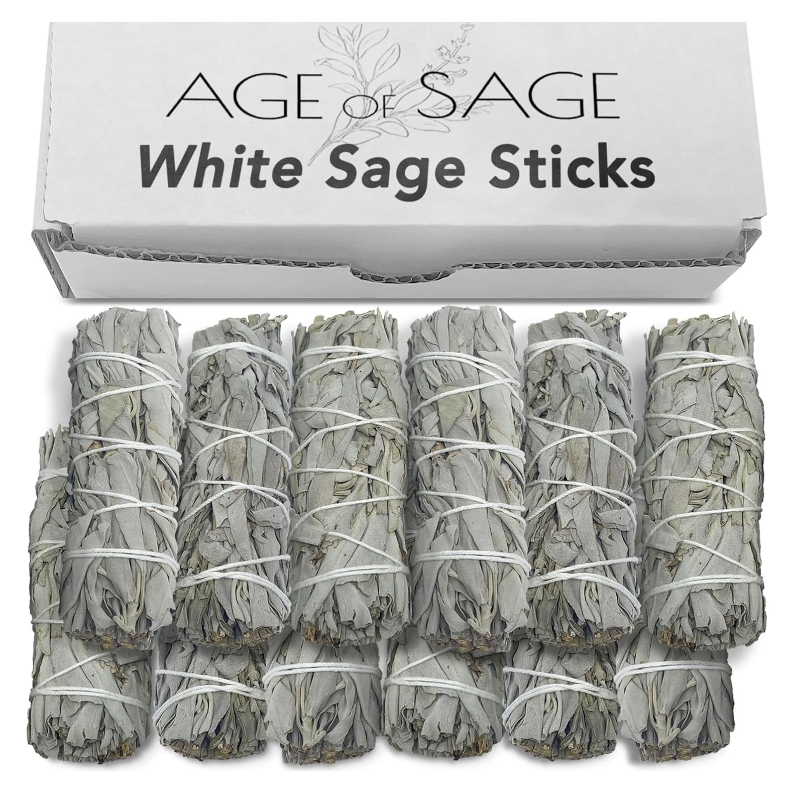 Palos de Salvia Blanca AosBet - 10.16 cm - 12 Unidades