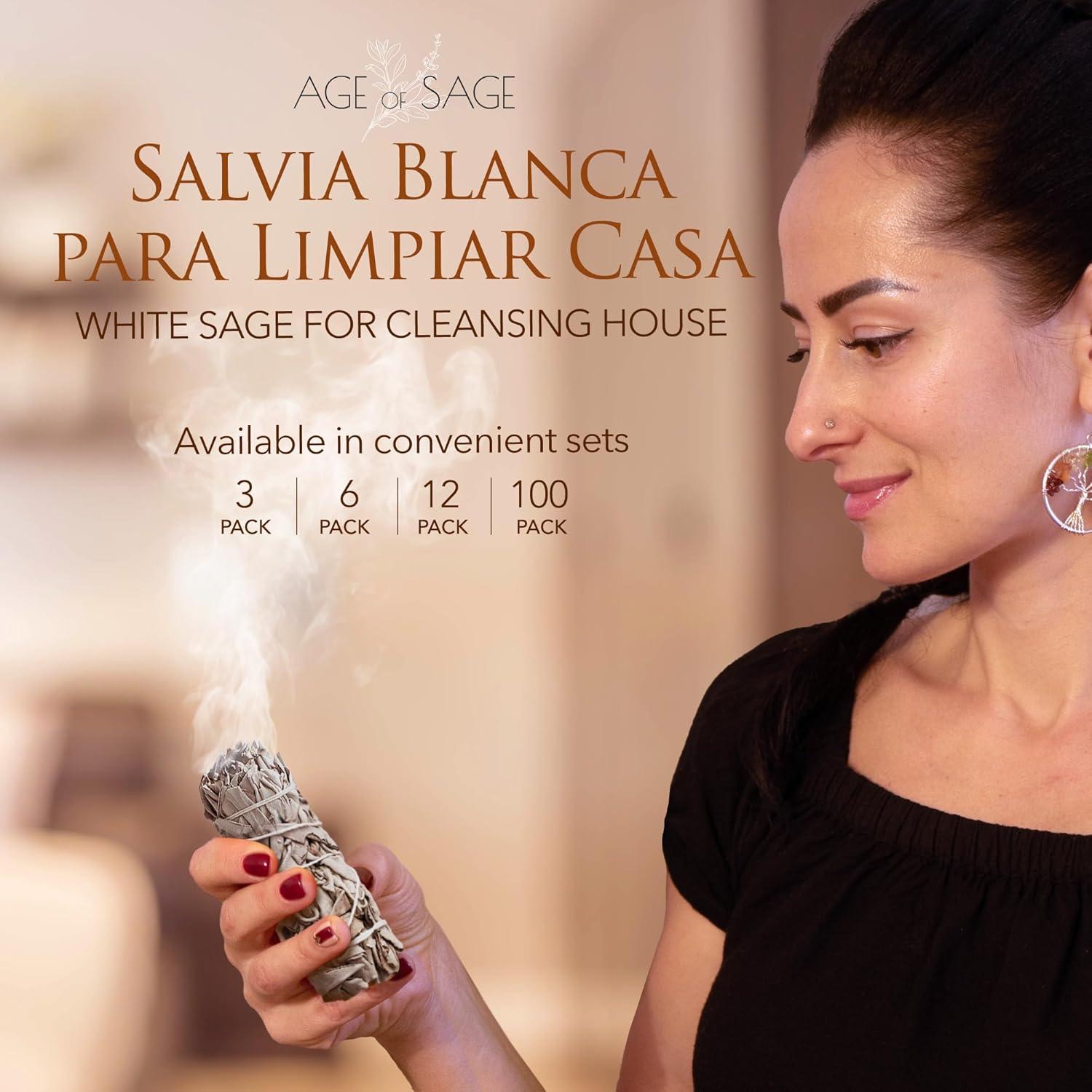 Palos de Salvia Blanca AosBet - 10.16 cm - 12 Unidades