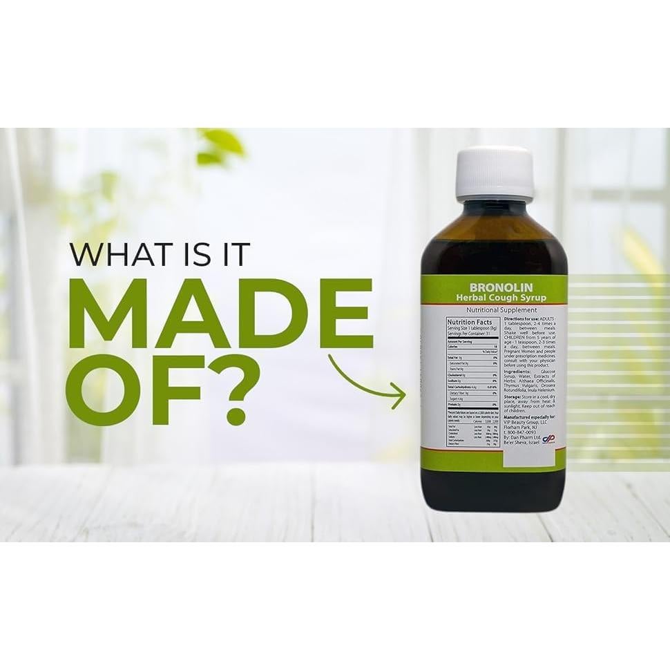 Jarabe Herbal para la Tos BRONOLIN 200ml - 100% Natural